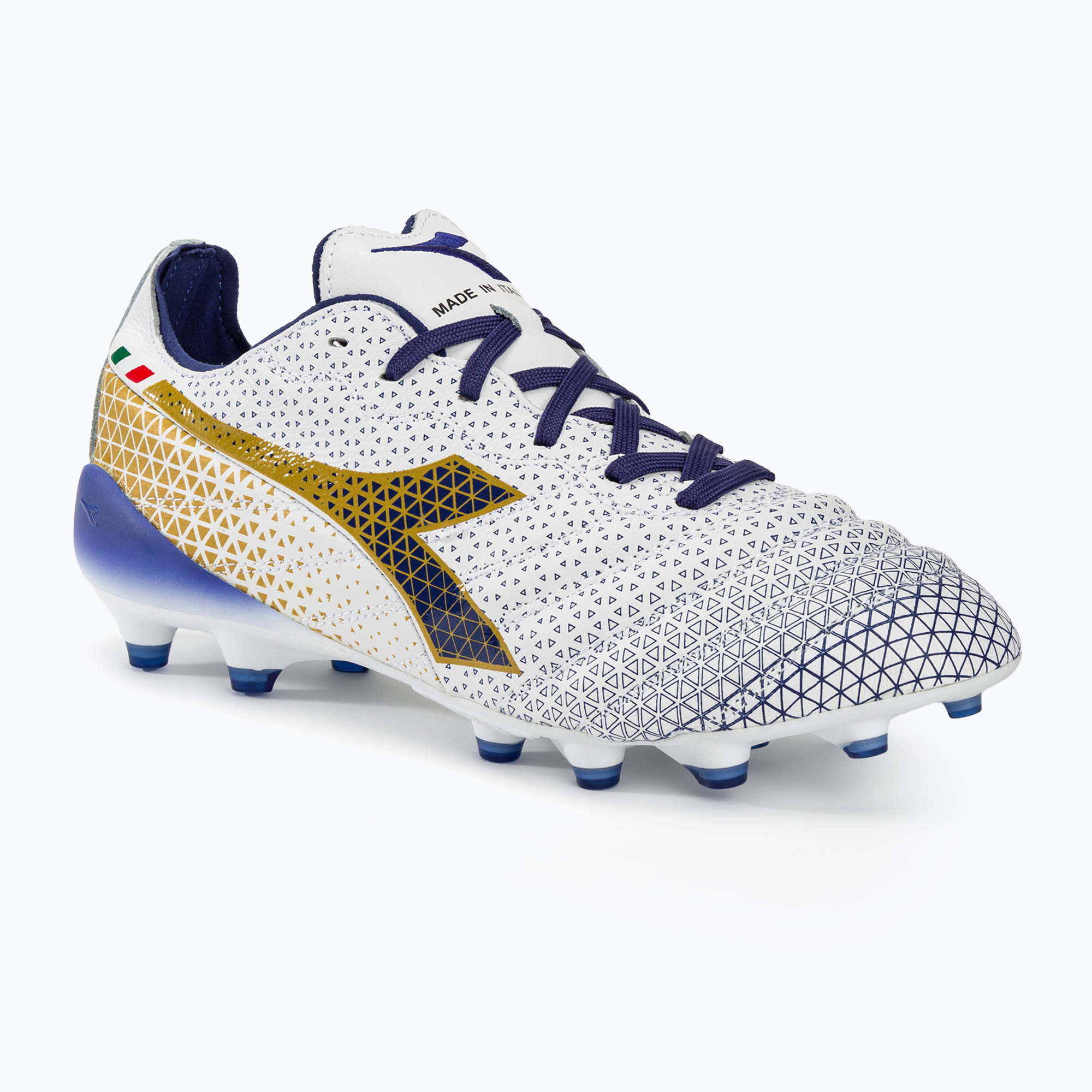 Zdjęcia - Buty piłkarskie Diadora  męskie  Brasil Elite Tech GR ITA LPX white/blue/gol 