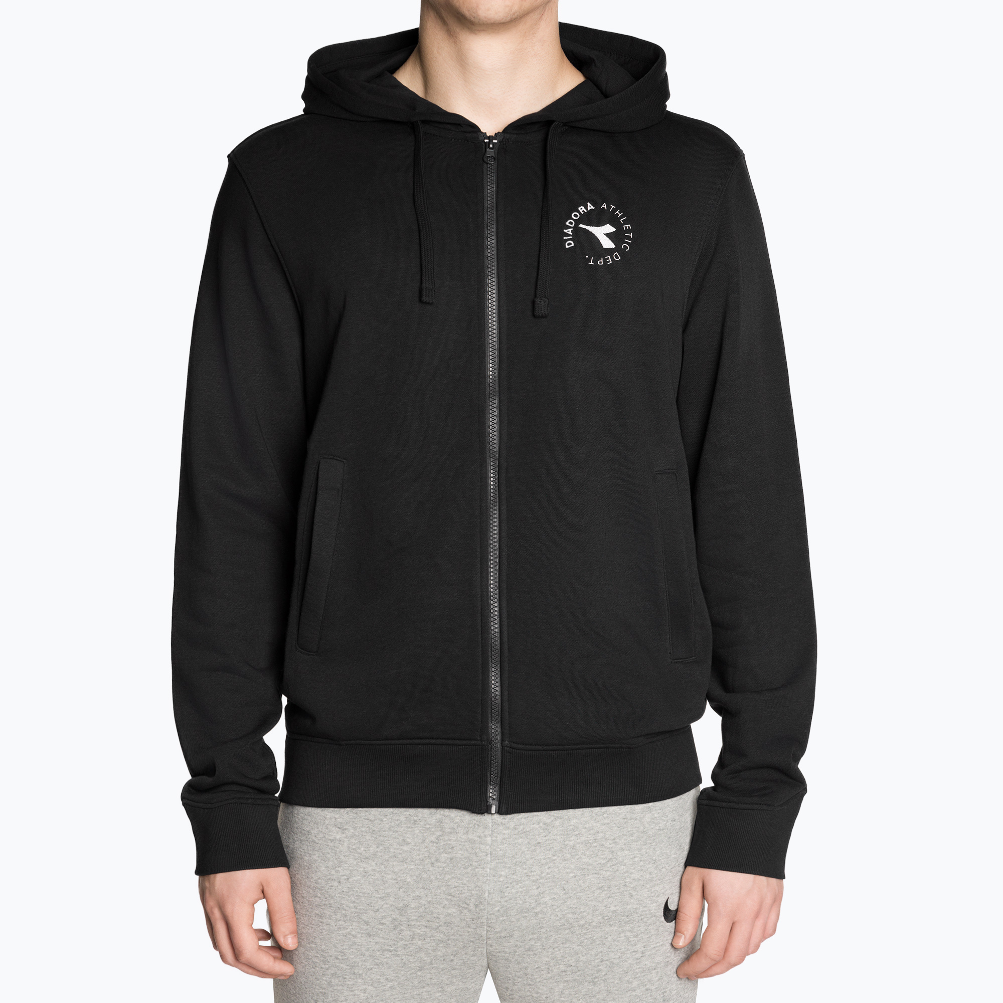 Bluza męska Diadora Hoodie FZ Essential Sport nero | WYSYŁKA W 24H | 30 DNI NA ZWROT