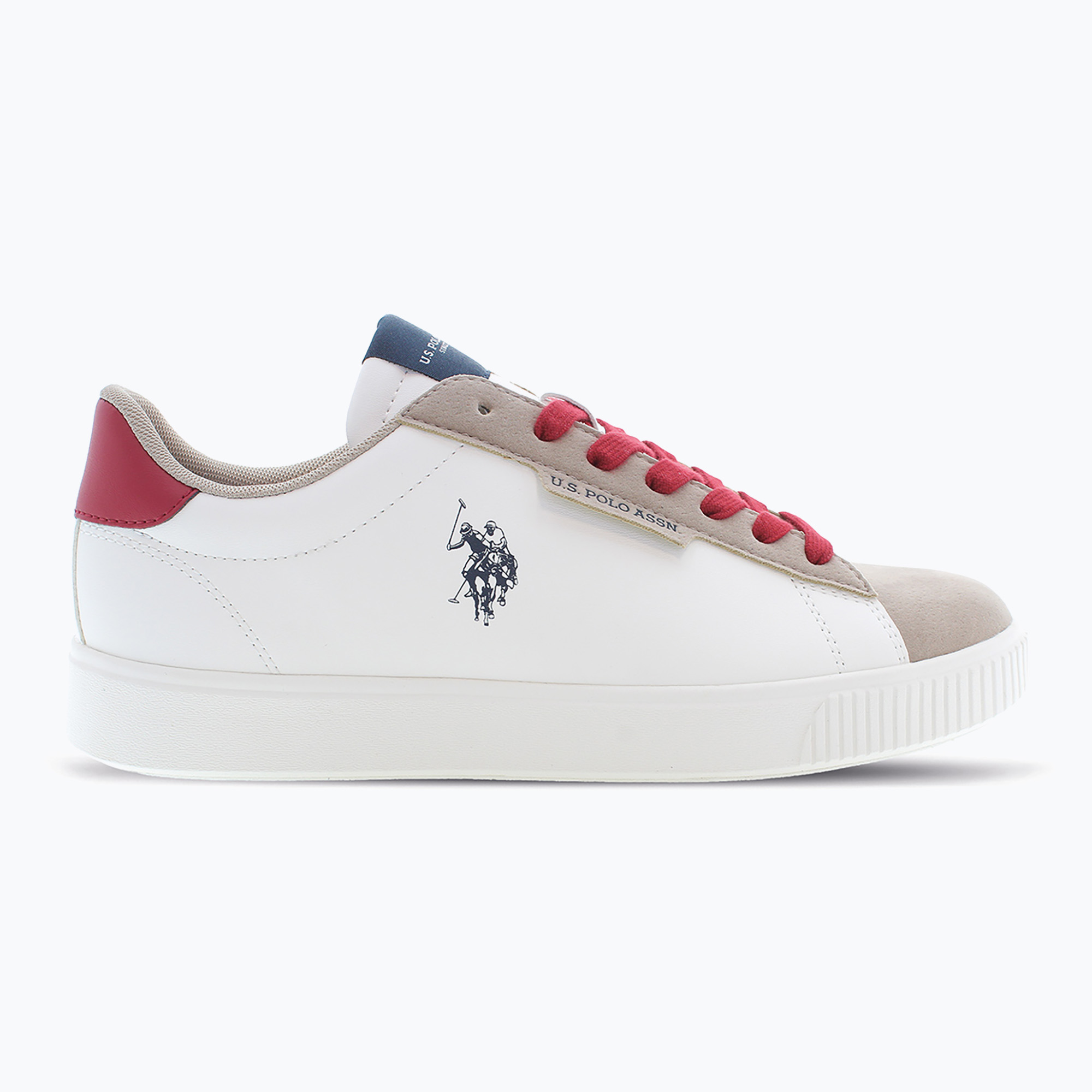 Buty męskie U.S.Polo Assn TYMES011 white/red | WYSYŁKA W 24H | 30 DNI NA ZWROT