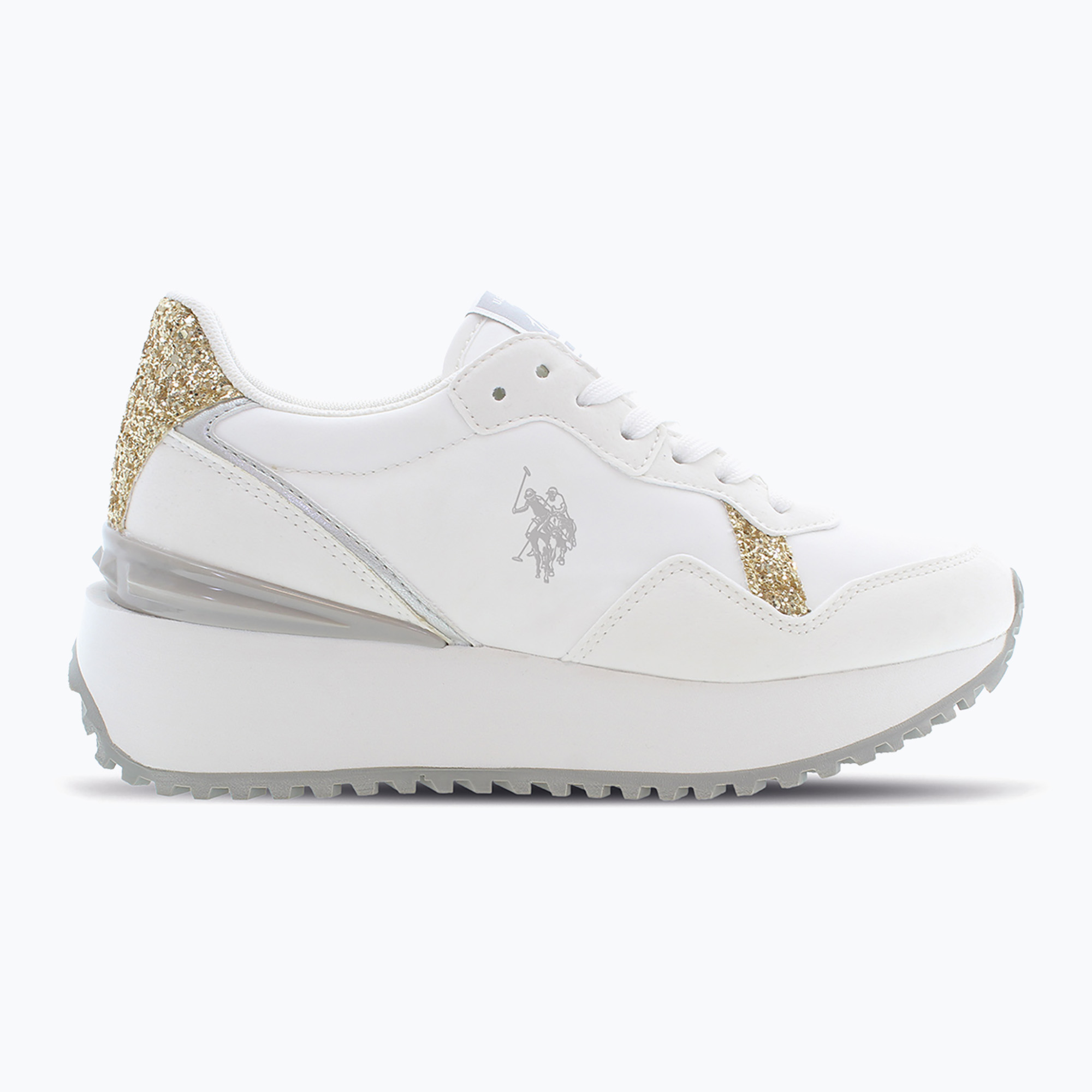 Buty damskie U.S. Polo Assn. BAYLE003C white/gold | WYSYŁKA W 24H | 30 DNI NA ZWROT