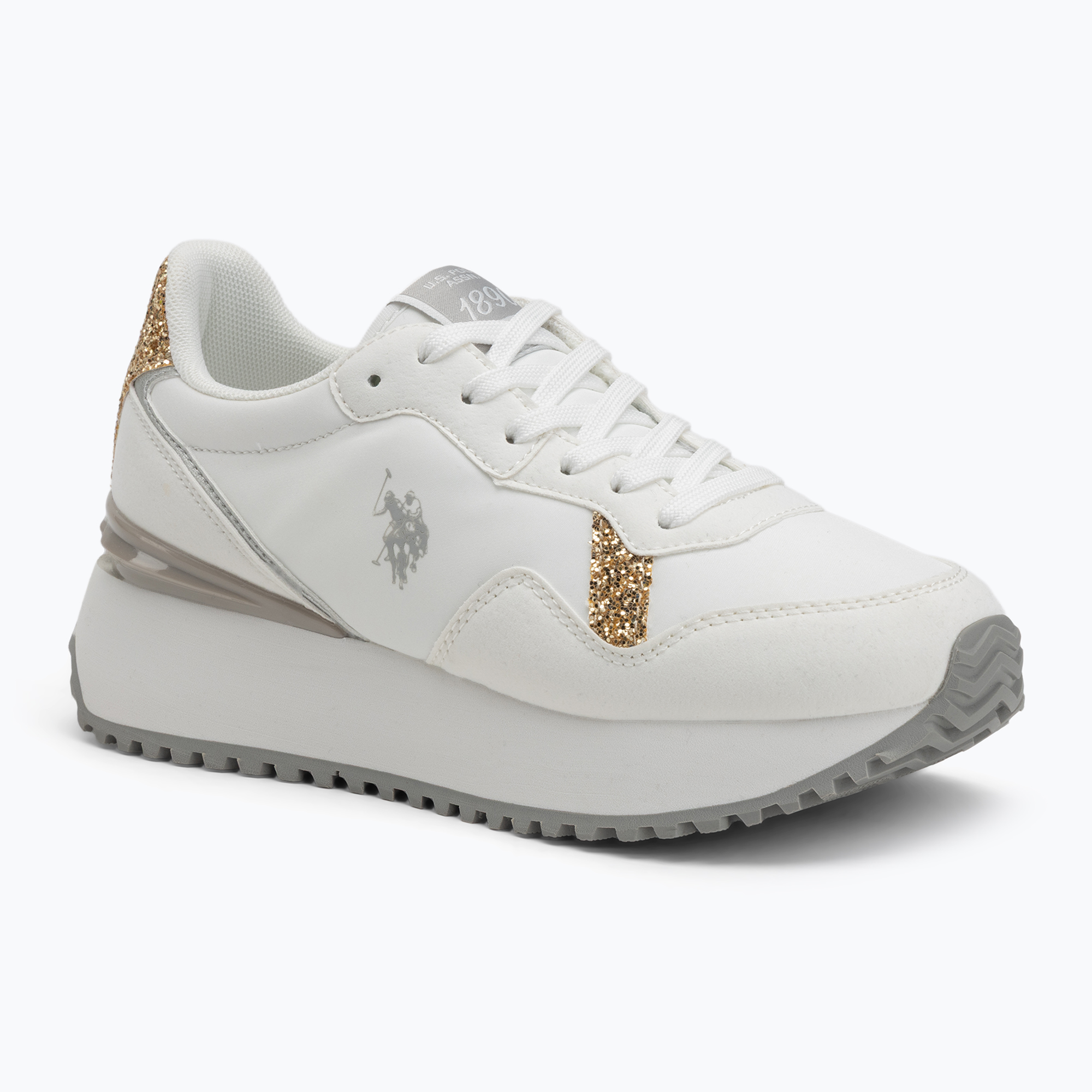 Buty damskie U.S. Polo Assn. BAYLE003C white/gold 
