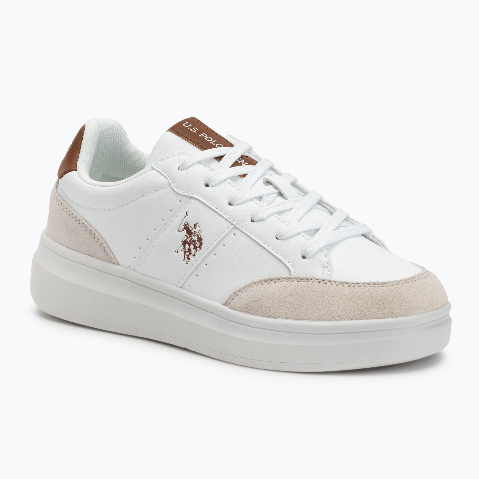 Buty męskie U.S. Polo Assn. CODY003B white/light brown 