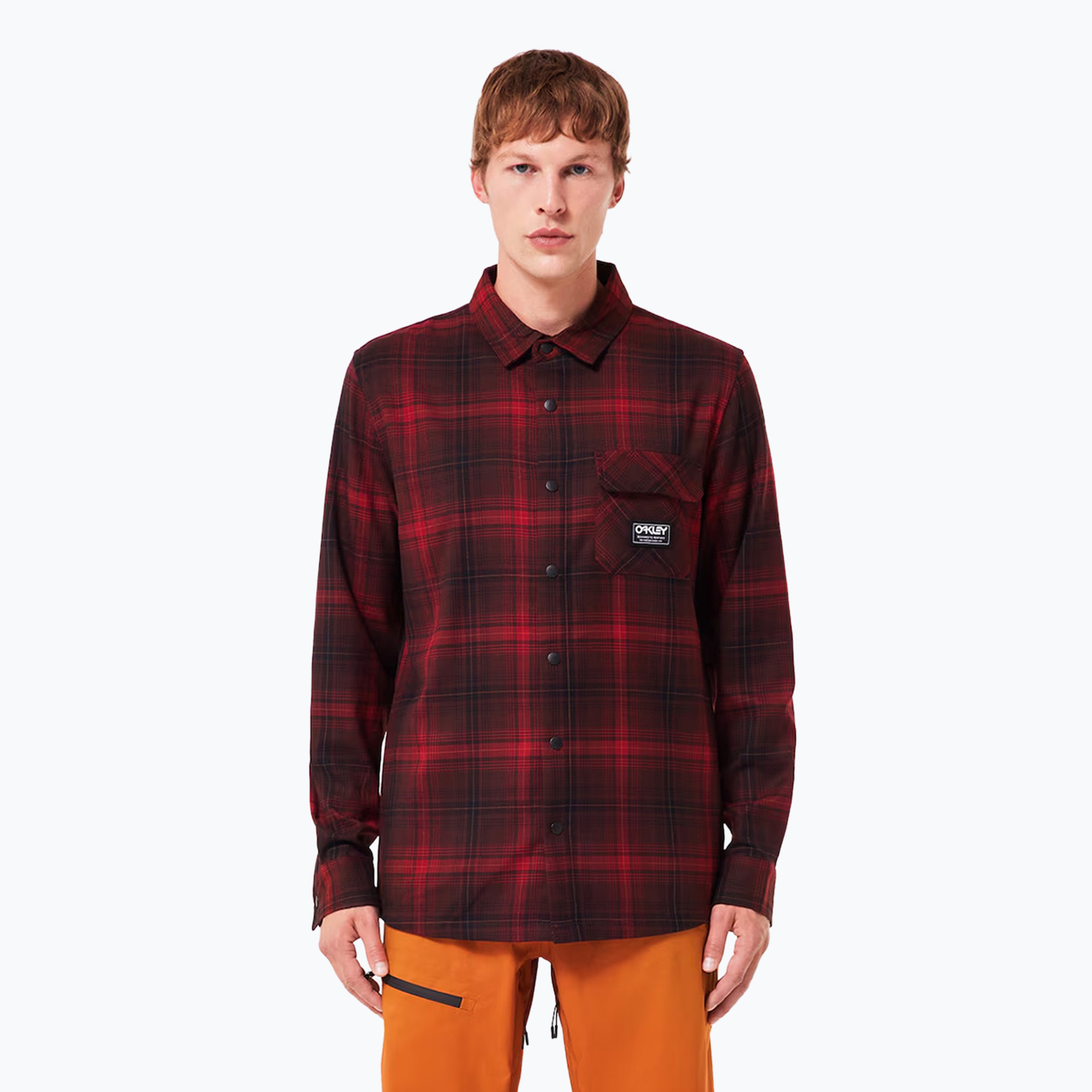 Koszula męska Oakley Butter Flannel Shirt black/grenache check | WYSYŁKA W 24H | 30 DNI NA ZWROT