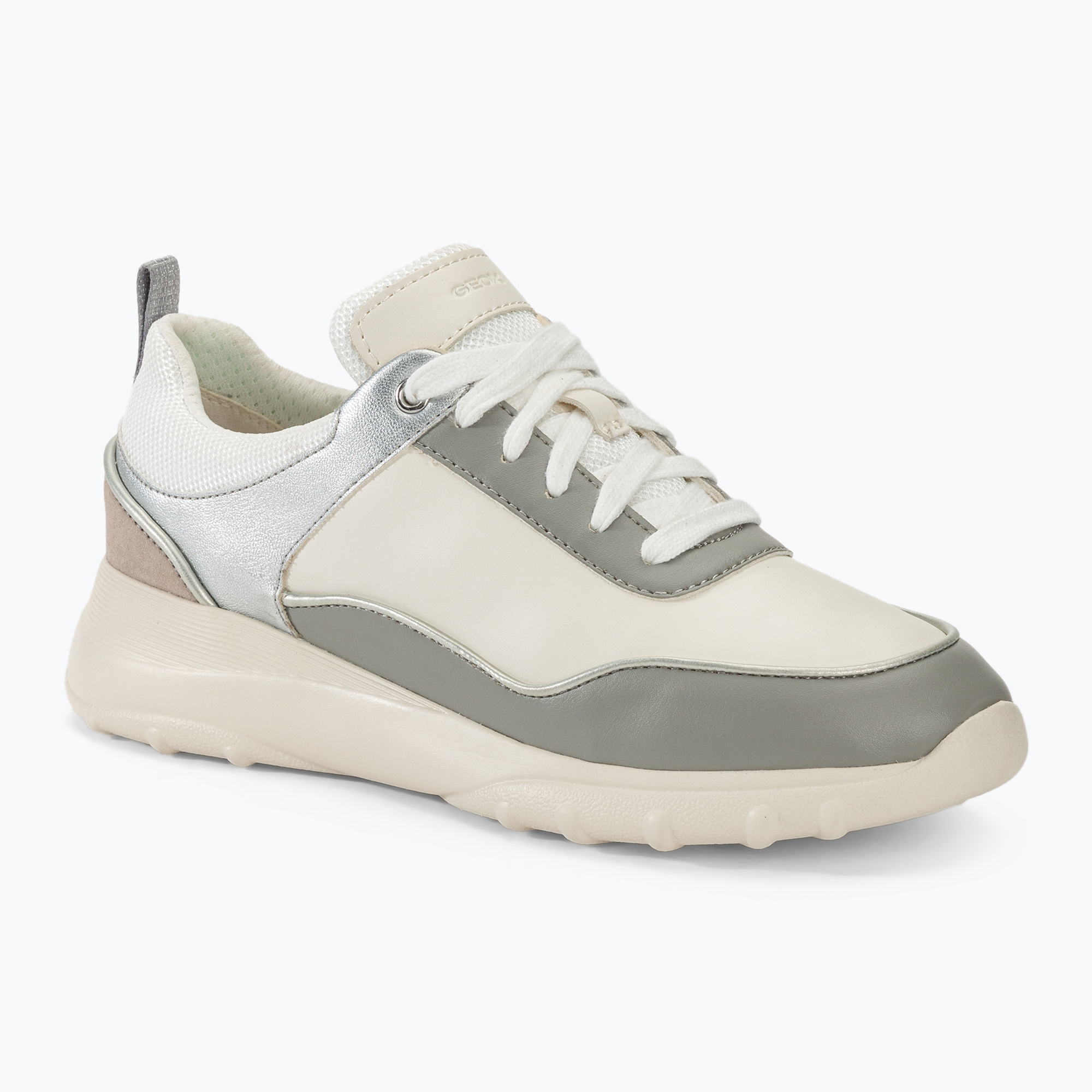 Buty damskie Geox Alleniee grey/optic white | WYSYŁKA W 24H | 30 DNI NA ZWROT