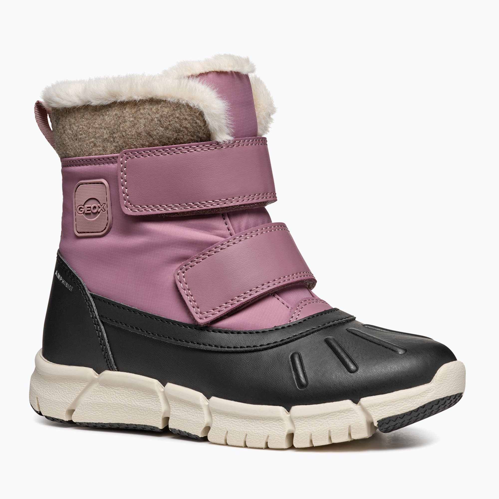 Śniegowce juniorskie Geox Flexyper ABX dark rose/black | WYSYŁKA W 24H | 30 DNI NA ZWROT