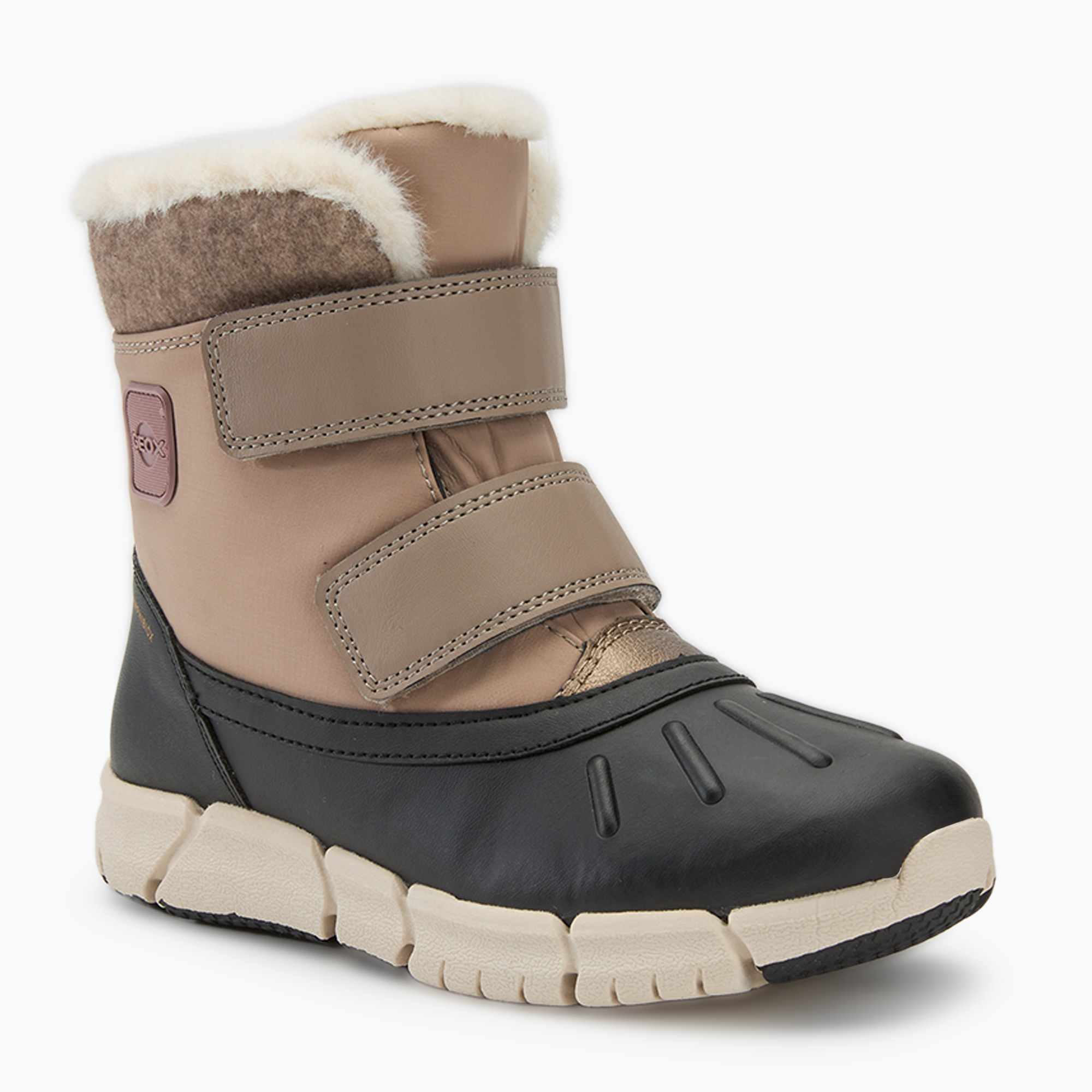 Śniegowce juniorskie Geox Flexyper ABX dark beige/black | WYSYŁKA W 24H | 30 DNI NA ZWROT