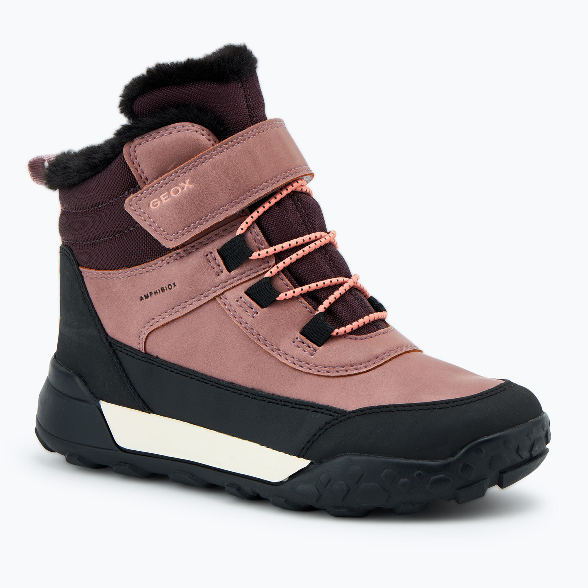 Śniegowce juniorskie Geox Trekkyup ABX dark pink | WYSYŁKA W 24H | 30 DNI NA ZWROT