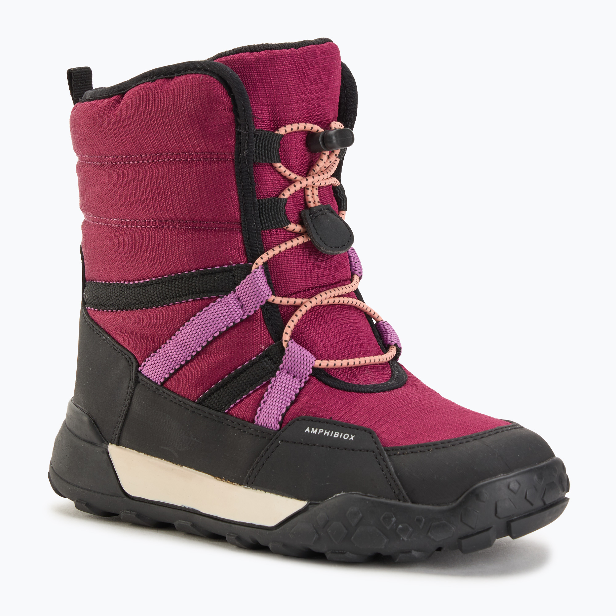 Śniegowce juniorskie Geox Trekkyup ABX dark raspberry/black | WYSYŁKA W 24H | 30 DNI NA ZWROT