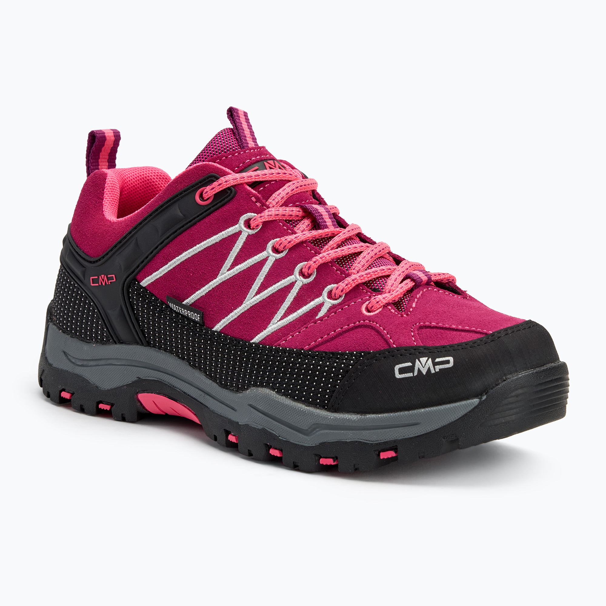 Buty trekkingowe juniorskie CMP Rigel Low Wp berry / pink fluo | WYSYŁKA W 24H | 30 DNI NA ZWROT