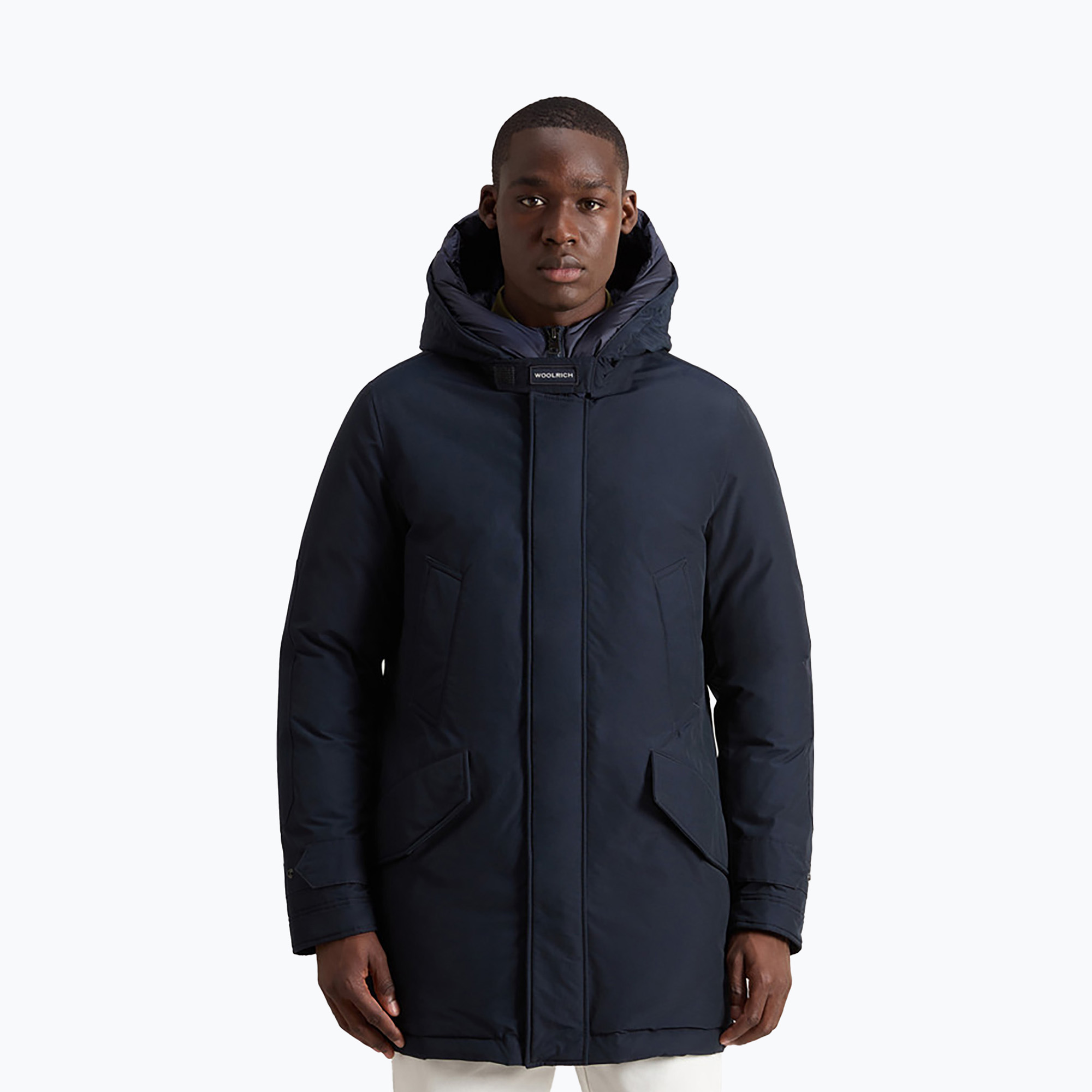 Kurtka męska Woolrich Polar High Collar Parka melton blue | WYSYŁKA W 24H | 30 DNI NA ZWROT