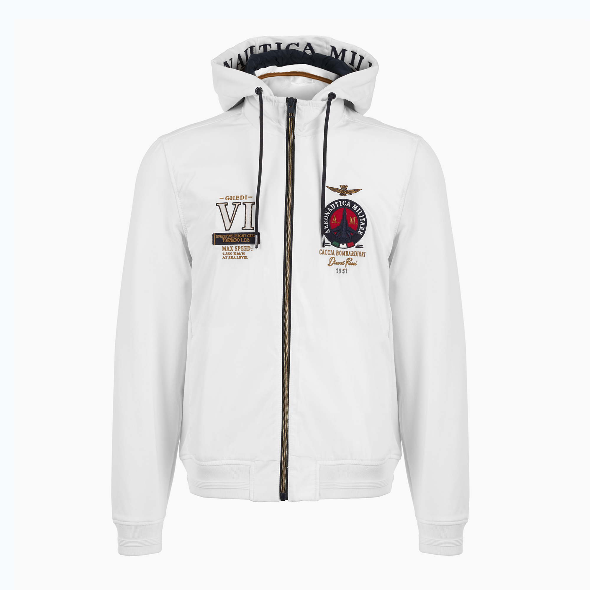 Bluza męska Aeronautica Militare 251AF500F459 Cappucio off white 