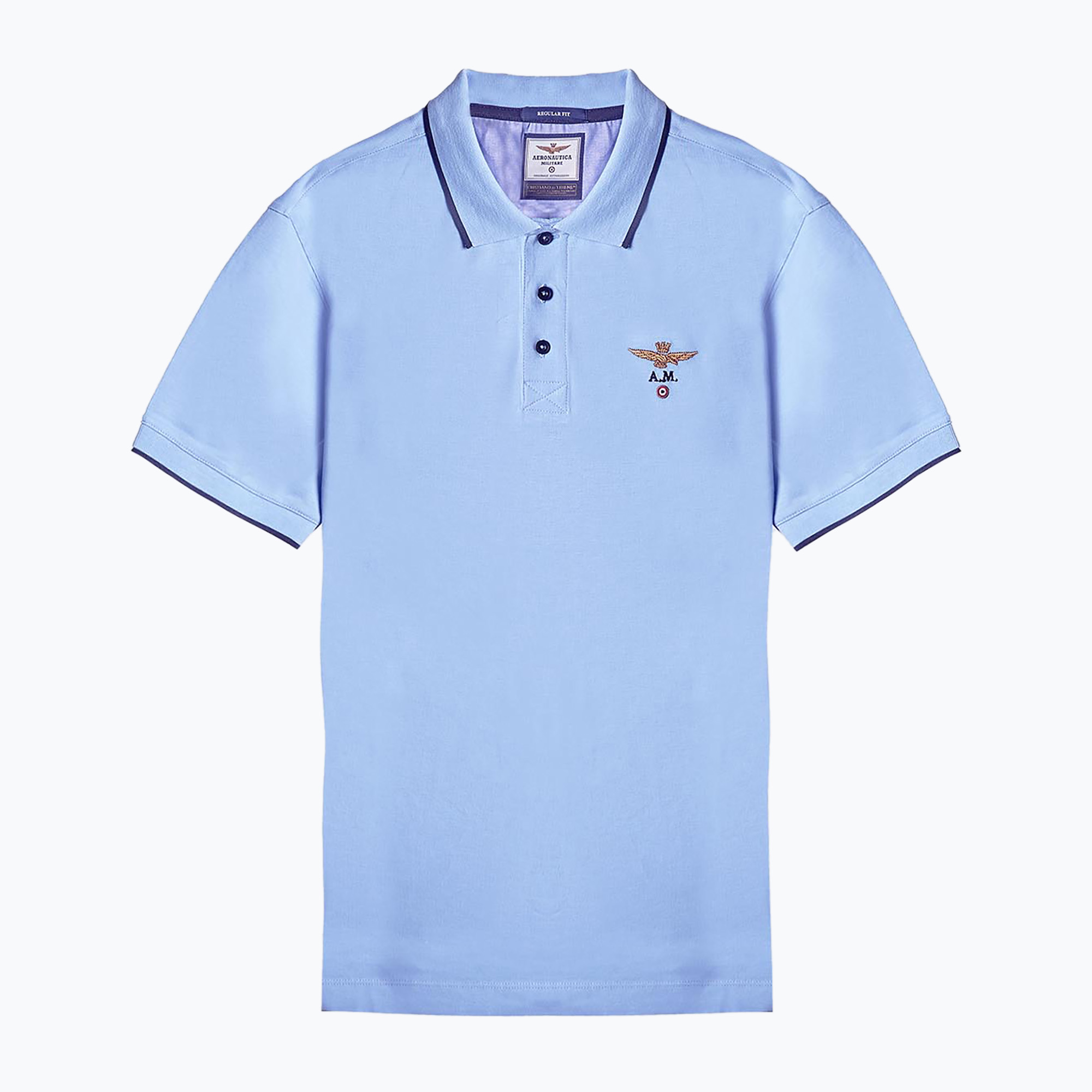 Koszulka polo męska Aeronautica Militare Essential ice blue | WYSYŁKA W 24H | 30 DNI NA ZWROT