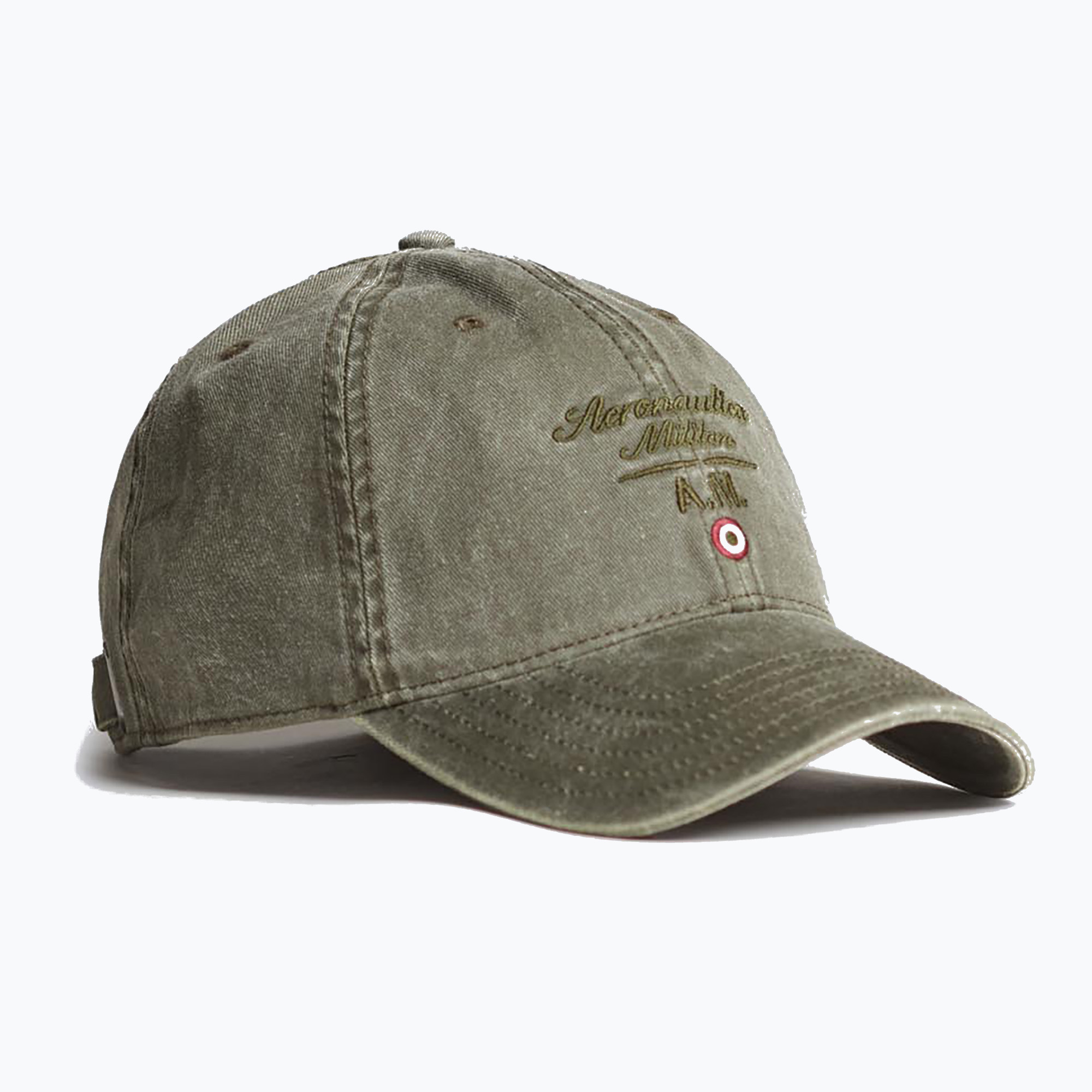 Czapka z daszkiem męska Aeronautica Militare 251HA1204CT2476 military olive washed | WYSYŁKA W 24H | 30 DNI NA ZWROT