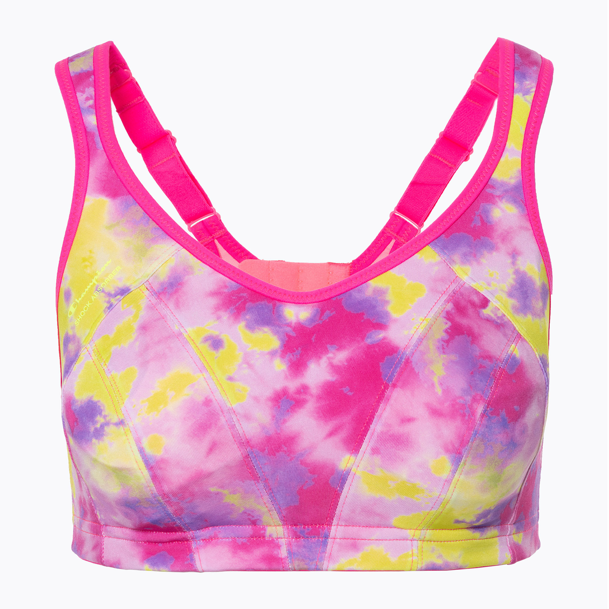 Biustonosz treningowy Shock Absorber Active Multi pink/yellow | WYSYŁKA W 24H | 30 DNI NA ZWROT