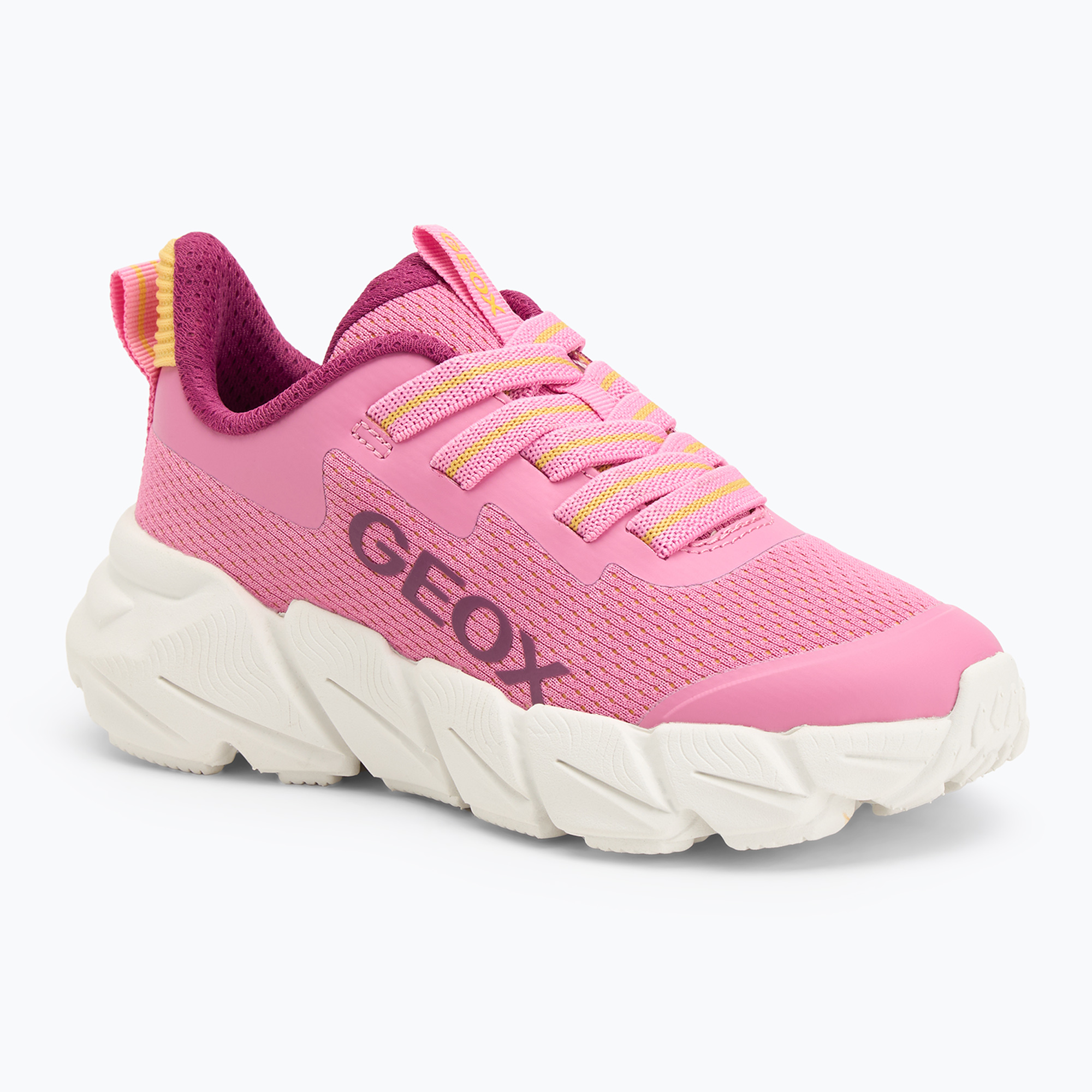 Buty juniorskie Geox Flexyper Fast pink/yellow 