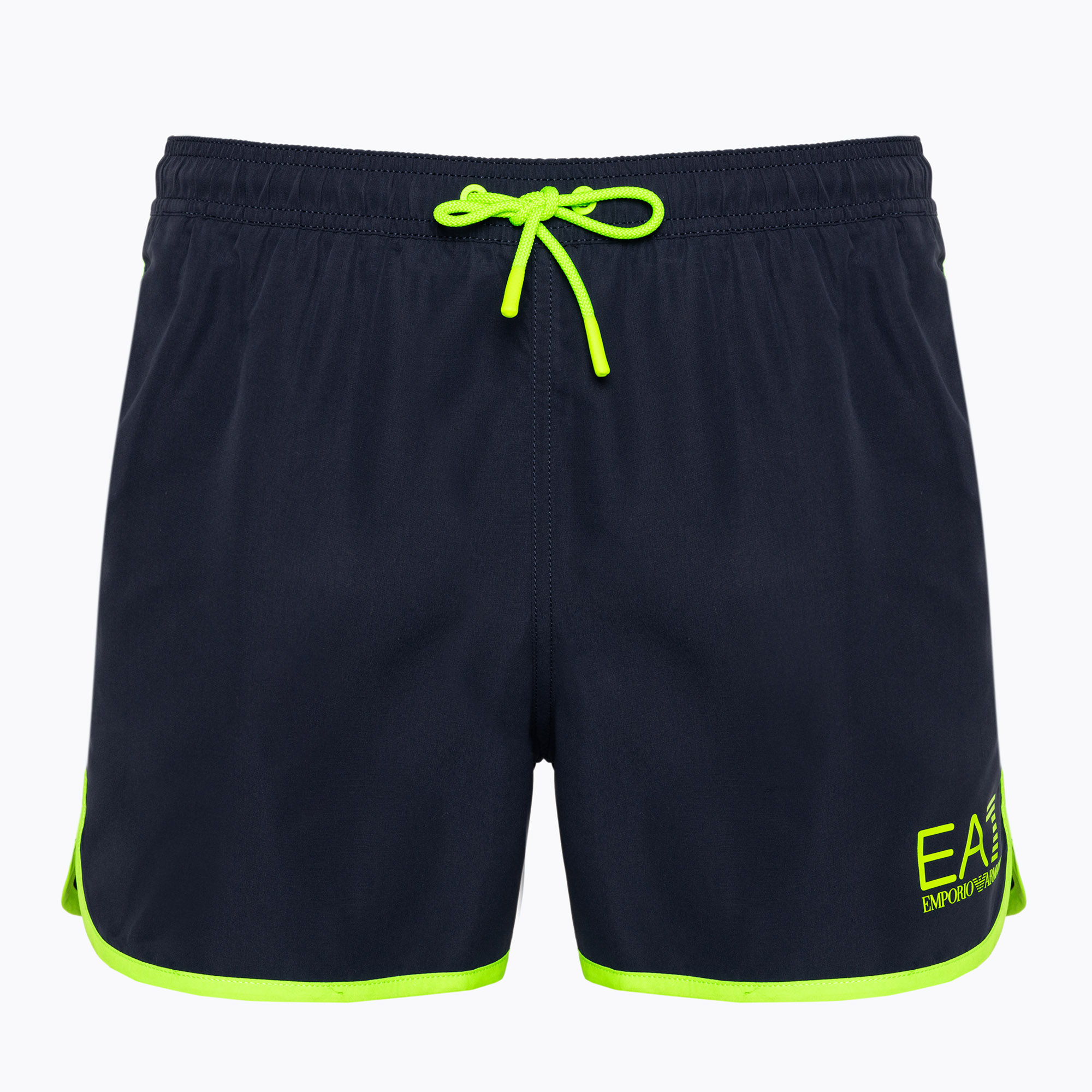 Szorty kąpielowe męskie EA7 Emporio Armani Water Sports Core Piping blu navy/fluo lime | WYSYŁKA W 24H | 30 DNI NA ZWROT