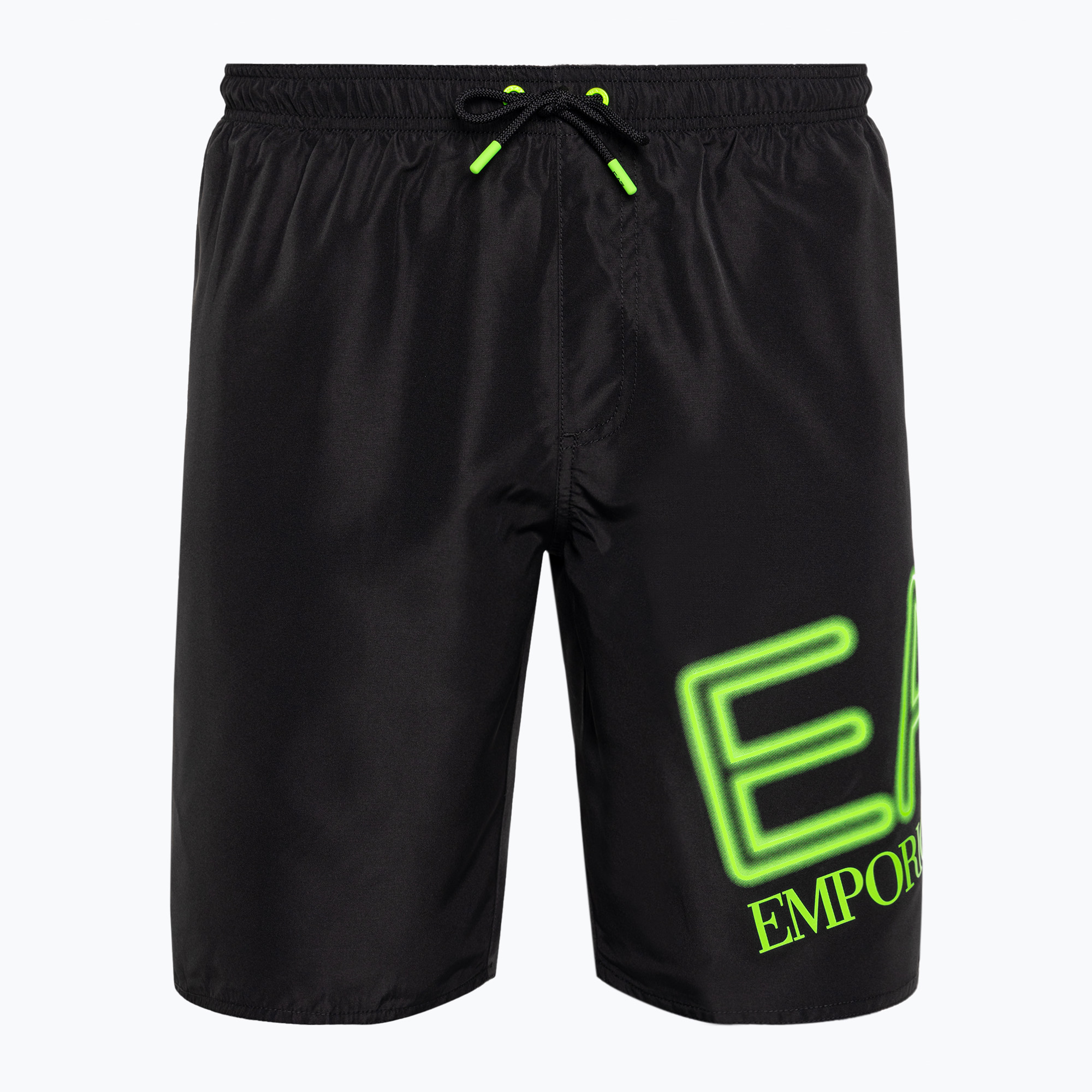 Szorty kąpielowe męskie EA7 Emporio Armani Water Sport Logo Bermuda nero/fluo lime | WYSYŁKA W 24H | 30 DNI NA ZWROT