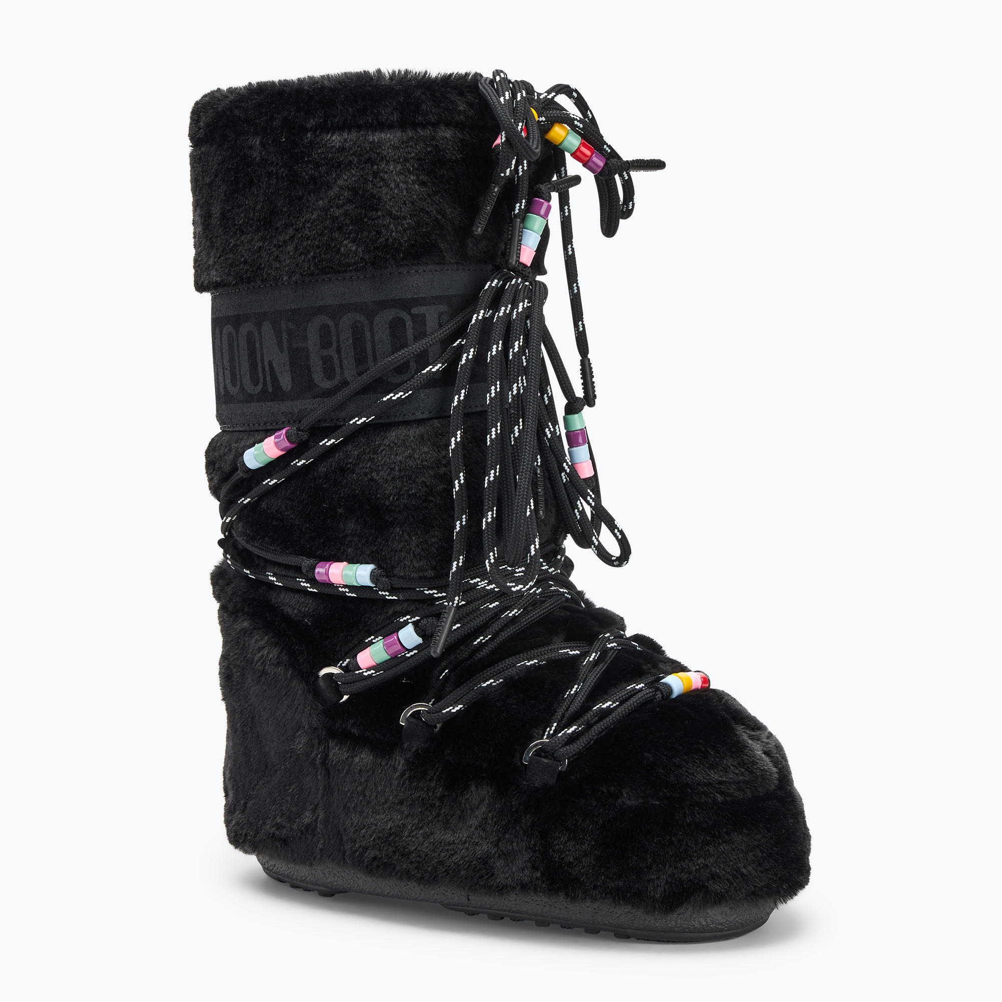 Śniegowce Moon Boot Icon Faux Fur Beads black | WYSYŁKA W 24H | 30 DNI NA ZWROT