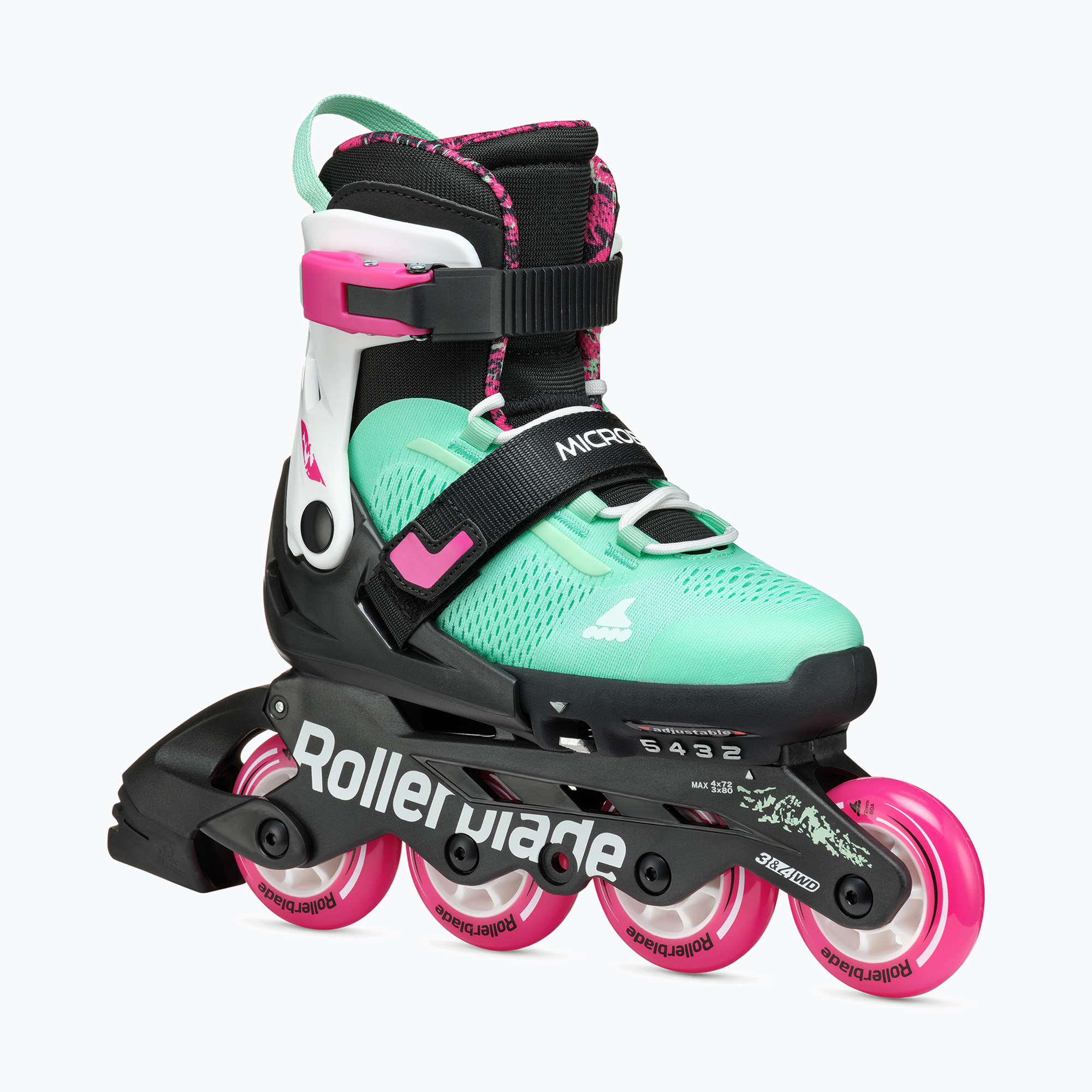 Rolki dziecięce Rollerblade Microblade XT Jr black/sea green | WYSYŁKA W 24H | 30 DNI NA ZWROT