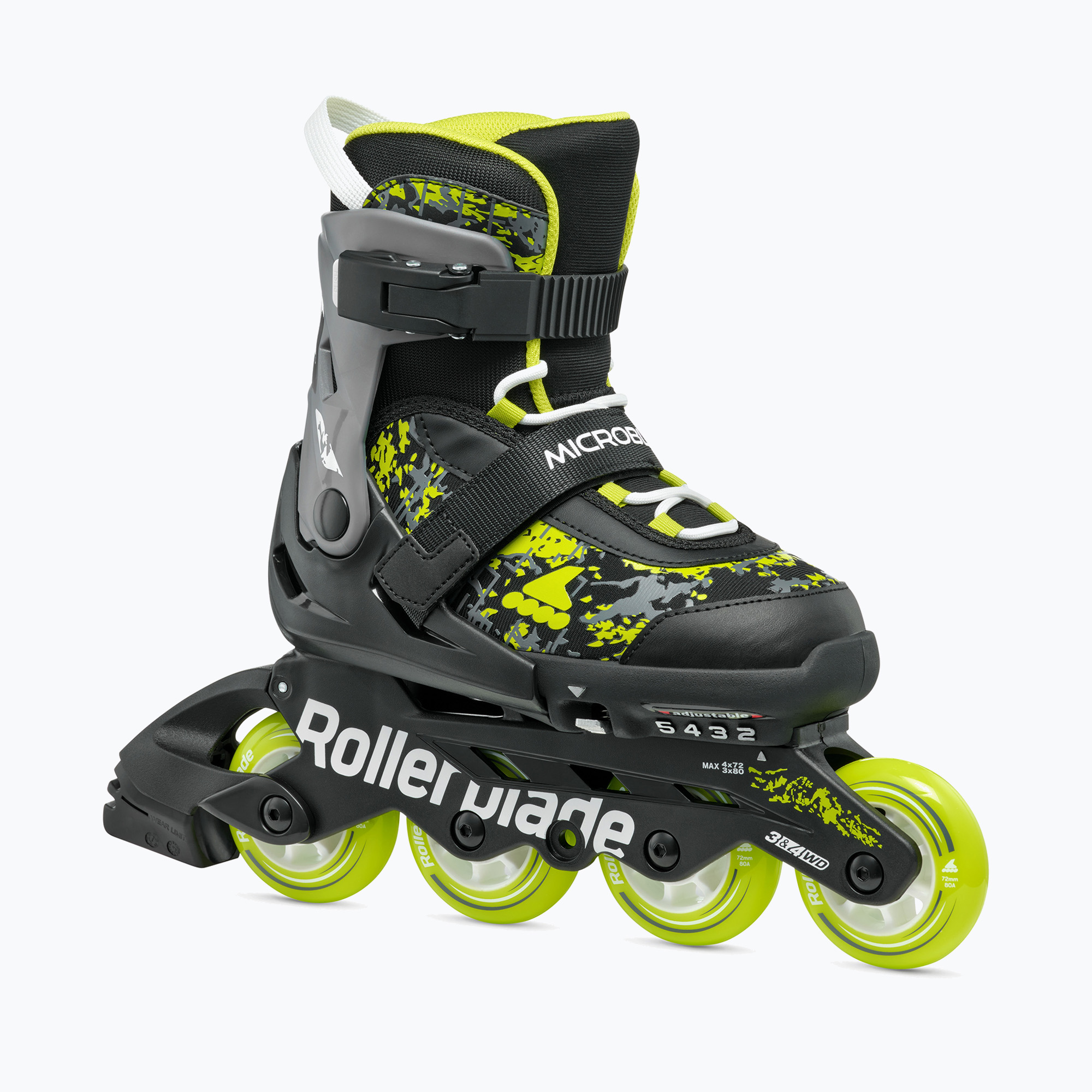 Rolki dziecięce Rollerblade Microblade SL Jr black/lime | WYSYŁKA W 24H | 30 DNI NA ZWROT