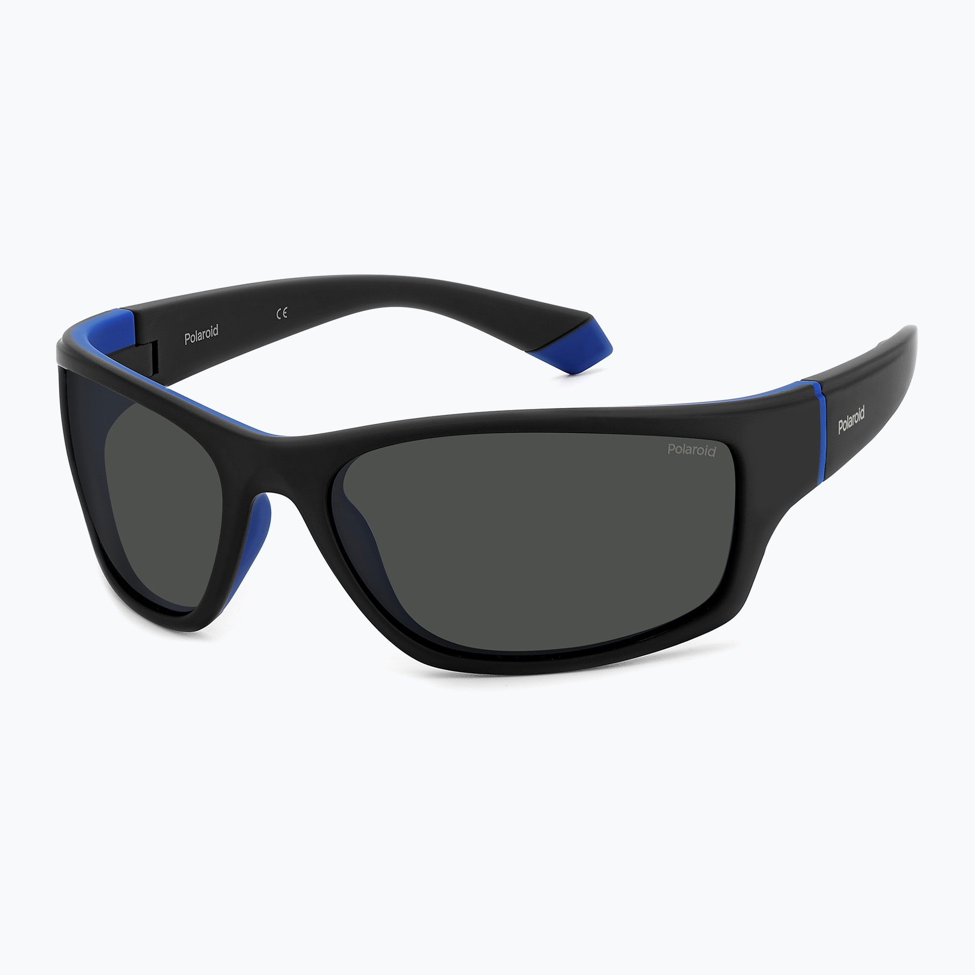 Okulary przeciwsłoneczne męskie Polaroid PLD 2135/S matte black blue/grey polarized 