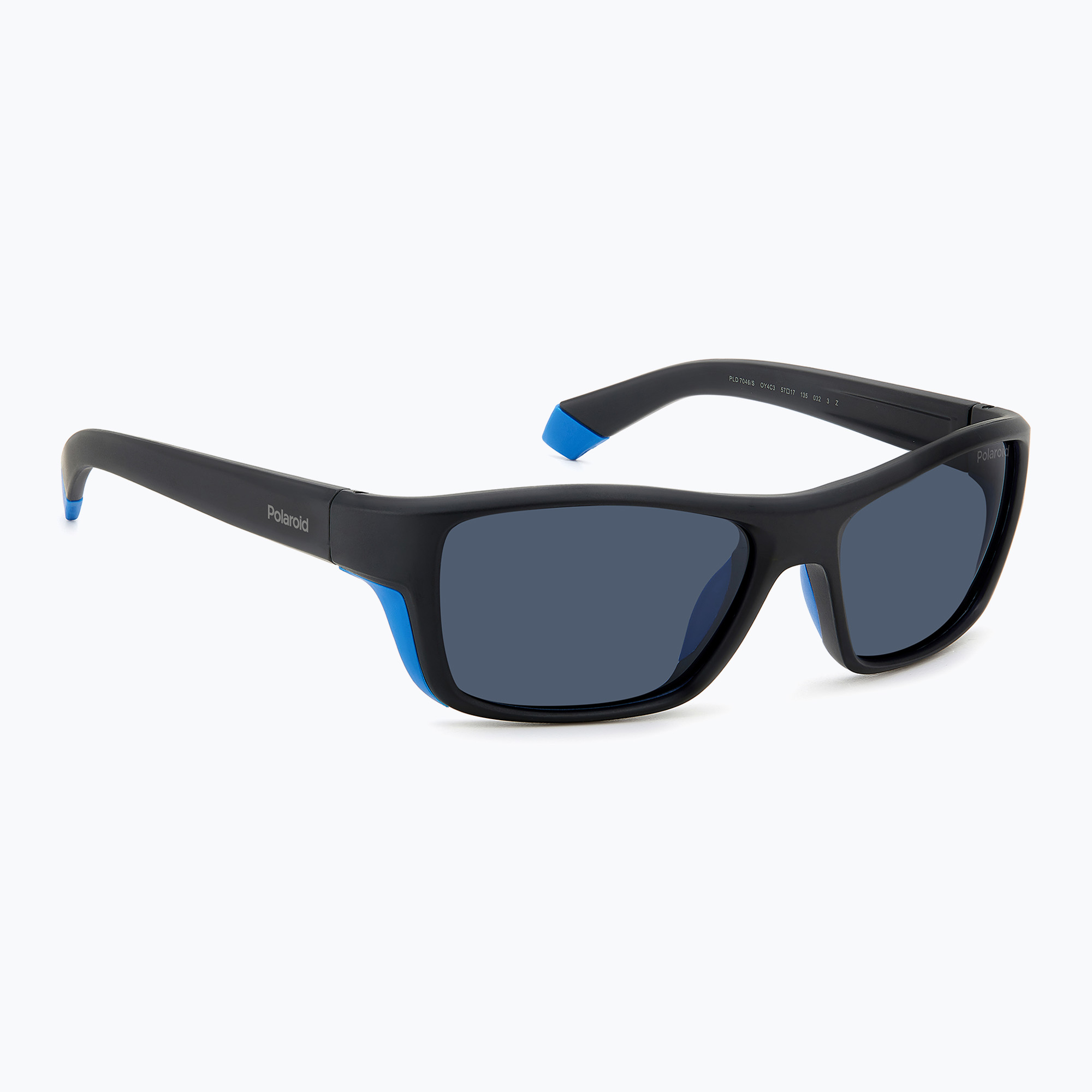 Okulary przeciwsłoneczne męskie Polaroid PLD 7046/S black azure/blue polarized 