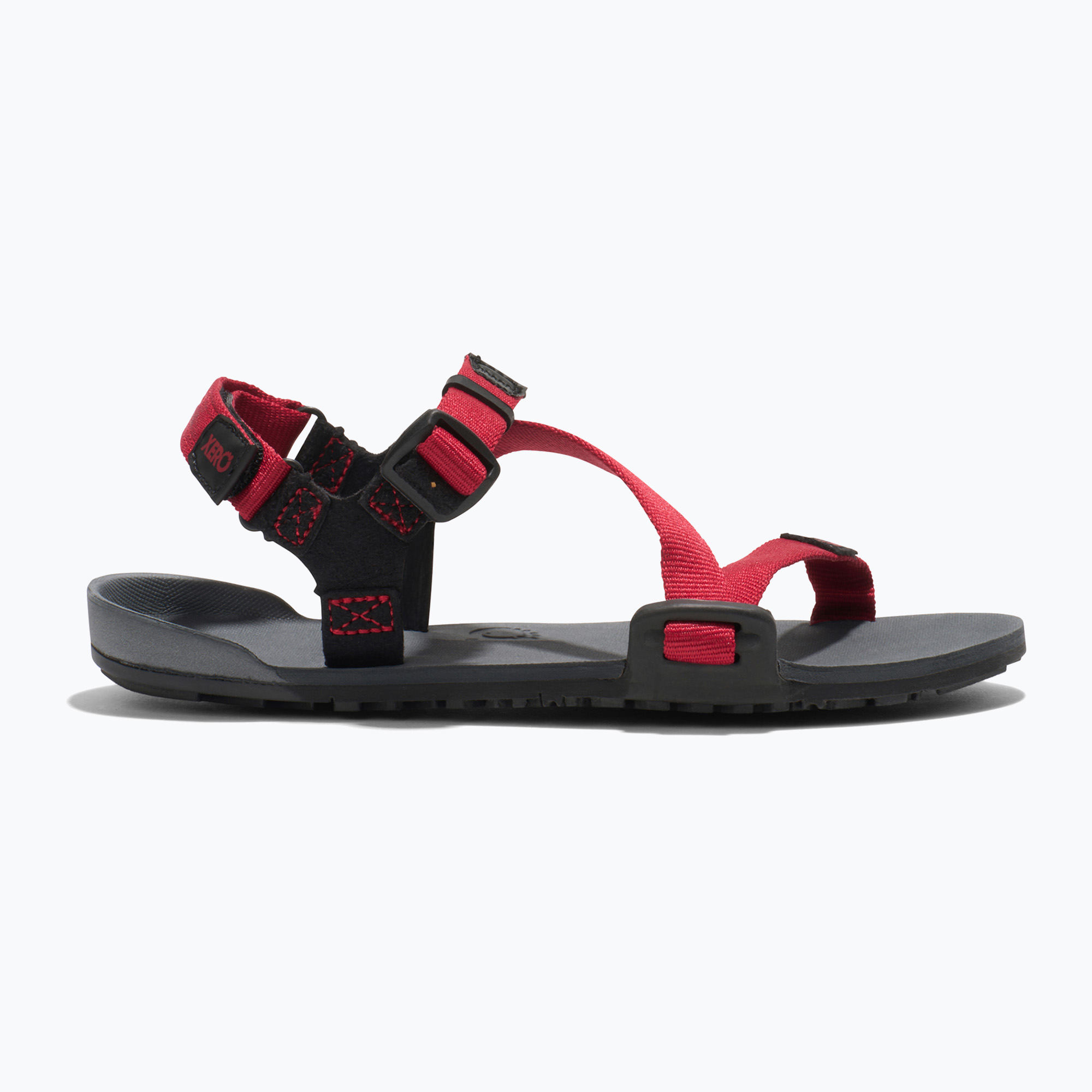 Sandały barefoot dziecięce Xero Shoes Z-Trail charcoal/red pepper 