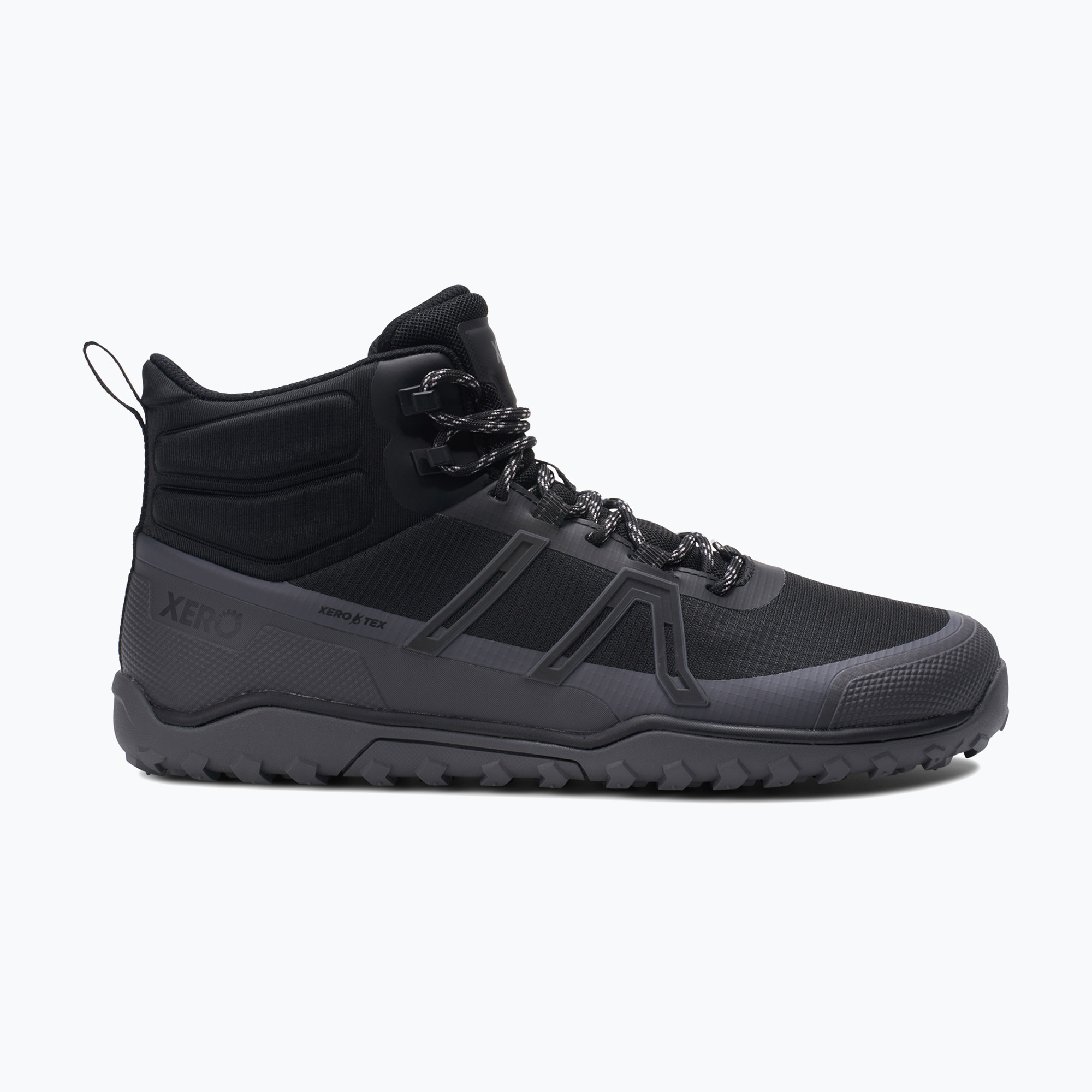 Buty berefoot męskie Xero Shoes Scrambler Trail Mid WP black/asphalt 