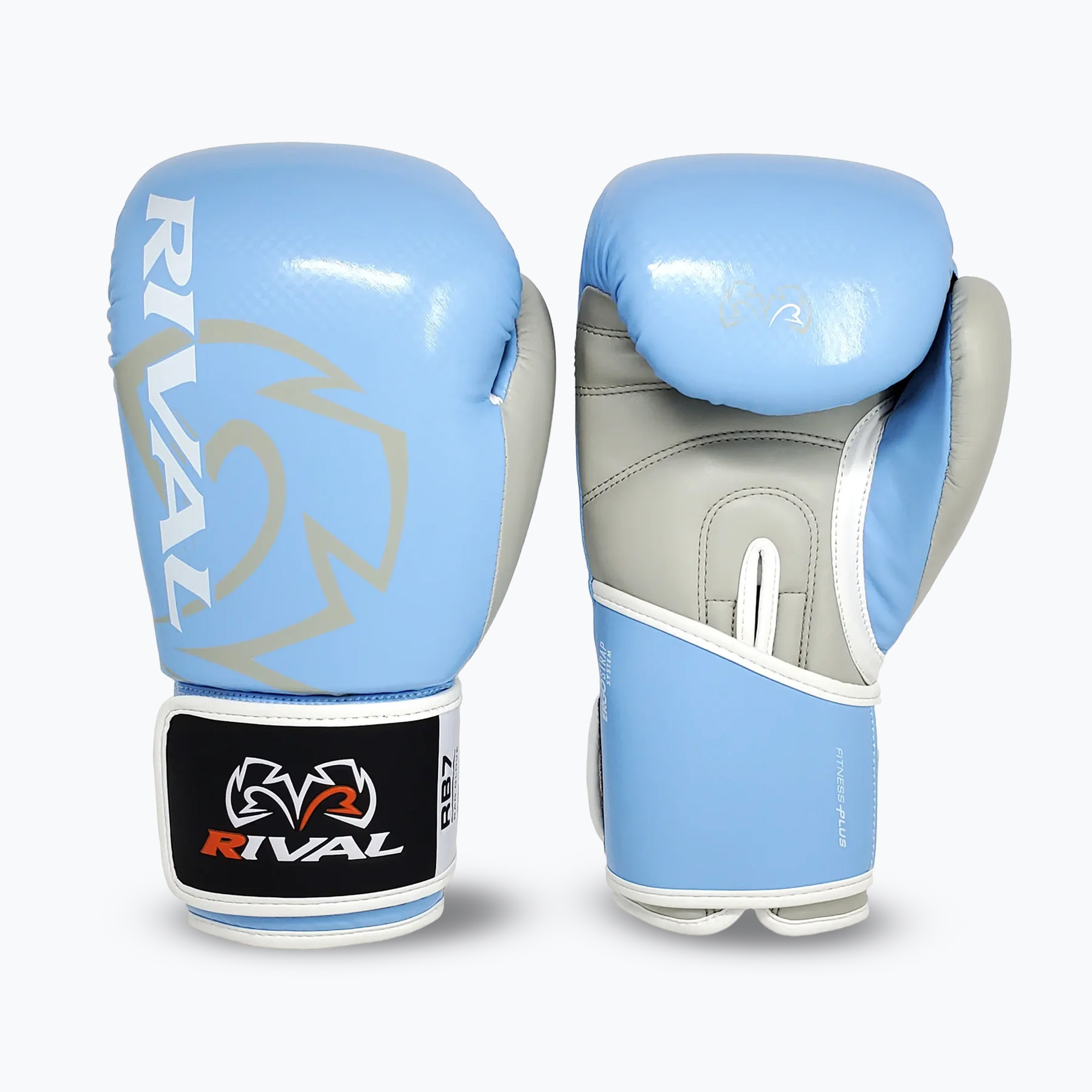 Rękawice bokserskie Rival RB7 Fitness Plus Bag baby blue/grey 