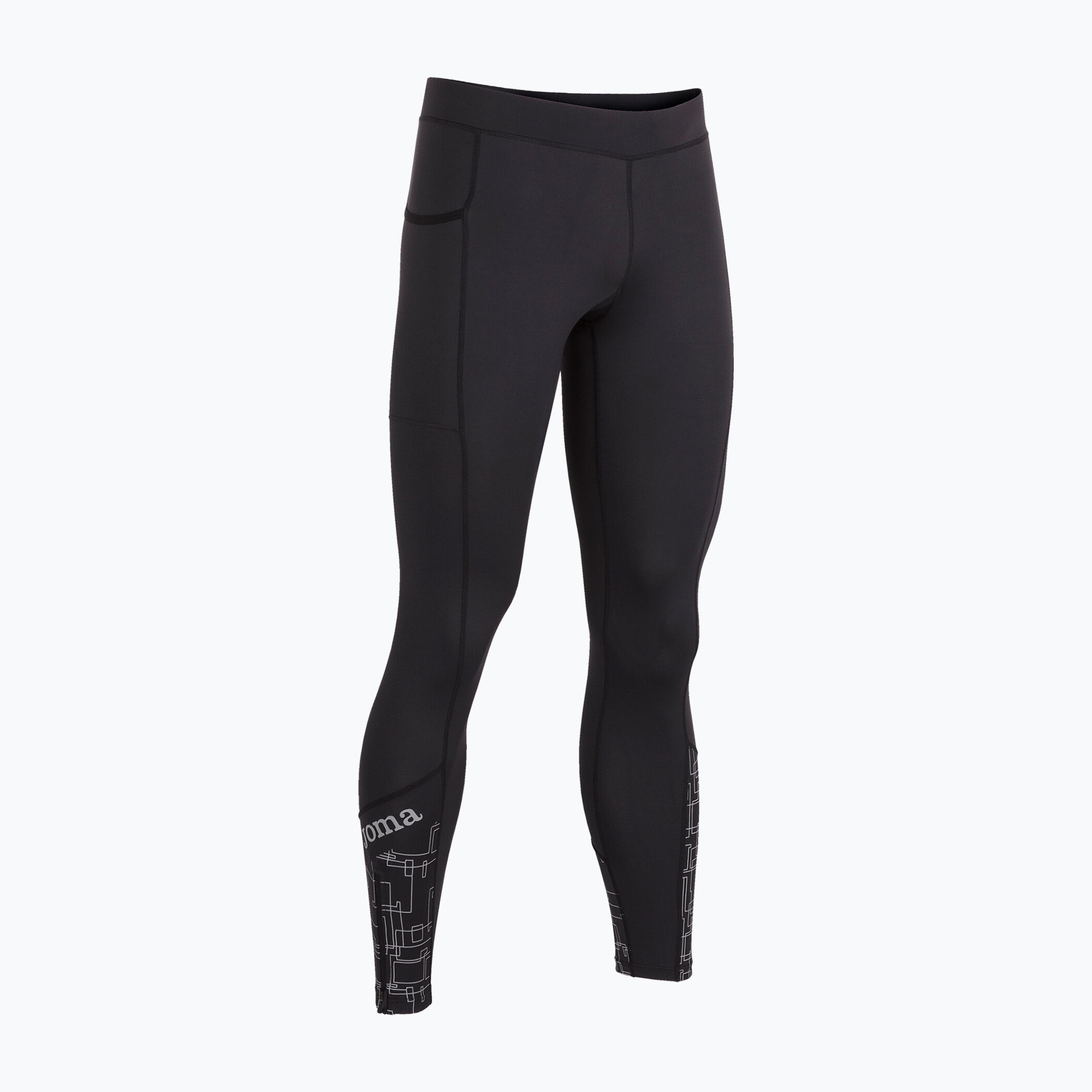 Legginsy do biegania męskie Joma Elite VIII Long Tights black | WYSYŁKA W 24H | 30 DNI NA ZWROT