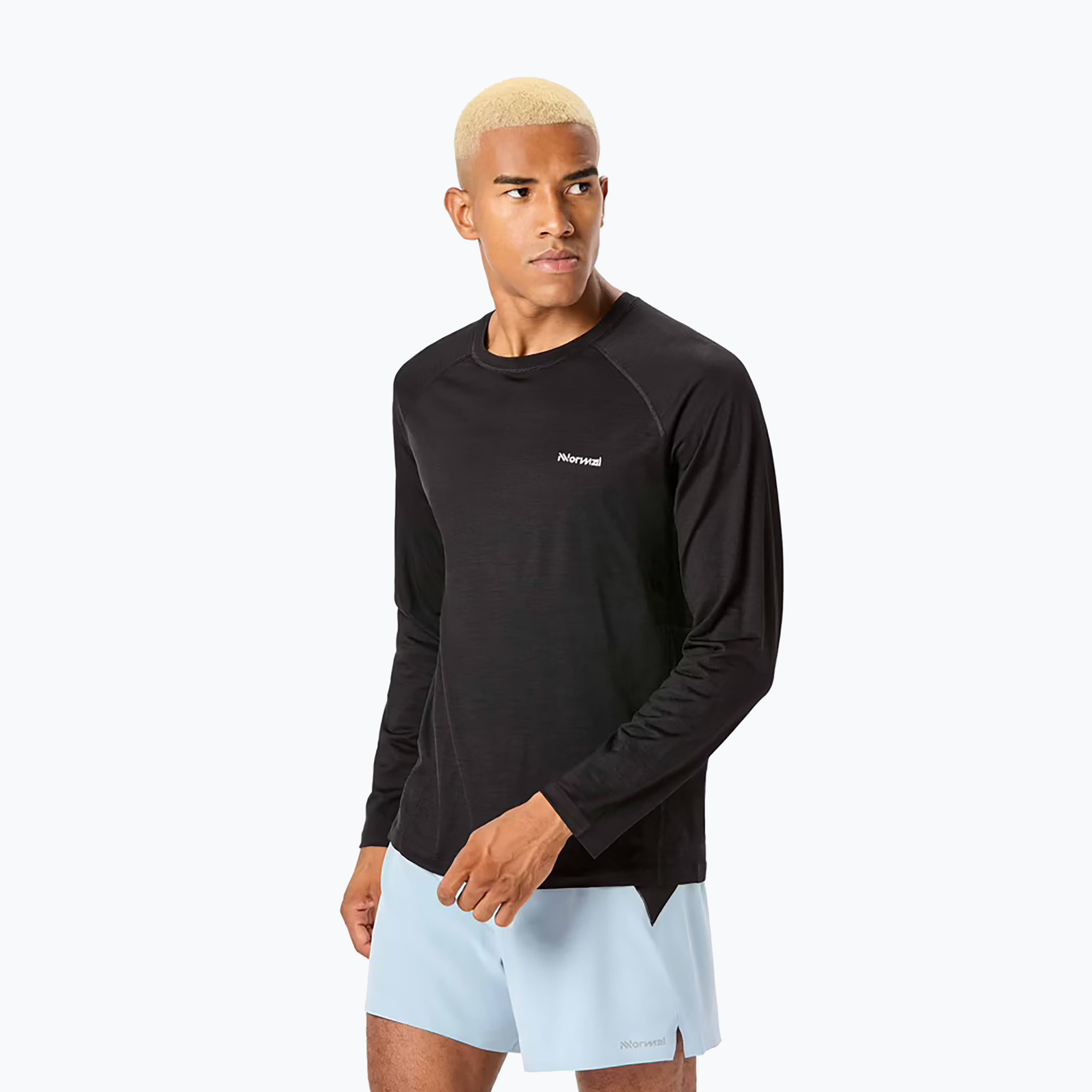 Longsleeve do biegania męski NNormal Merino black 
