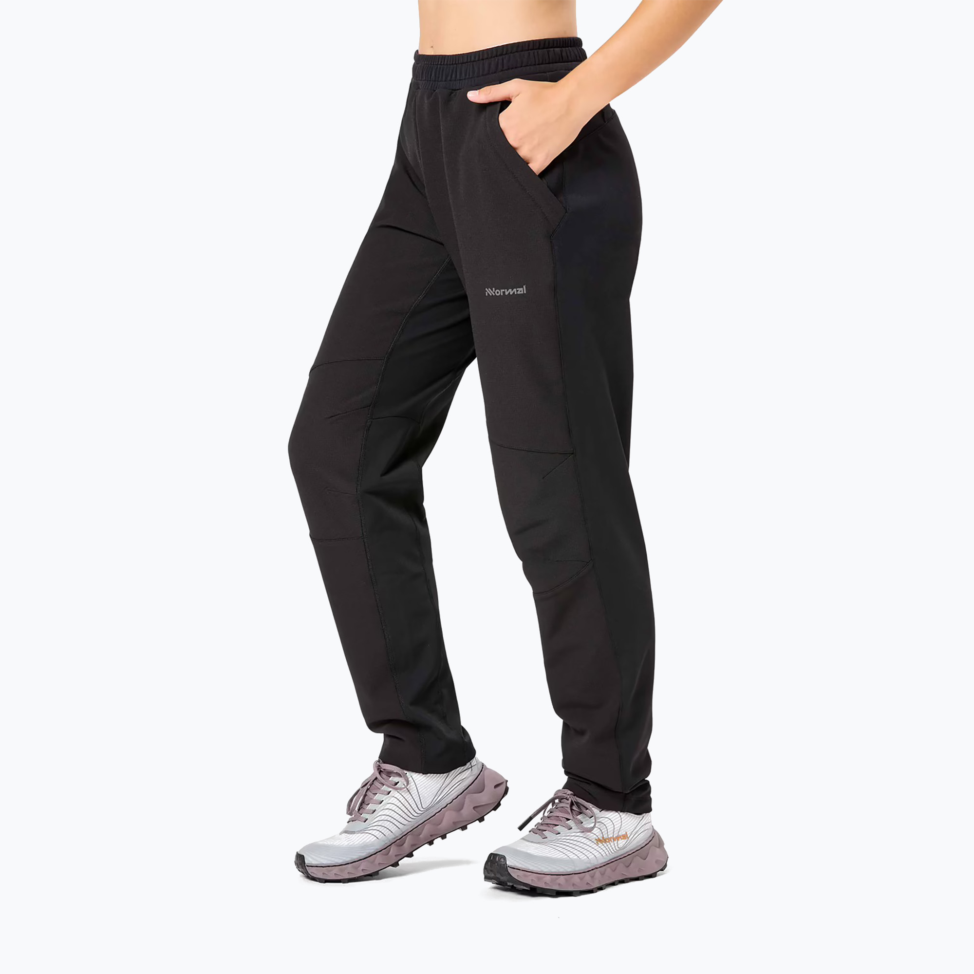 Spodnie do biegania damskie NNormal Active Warm svart/black 