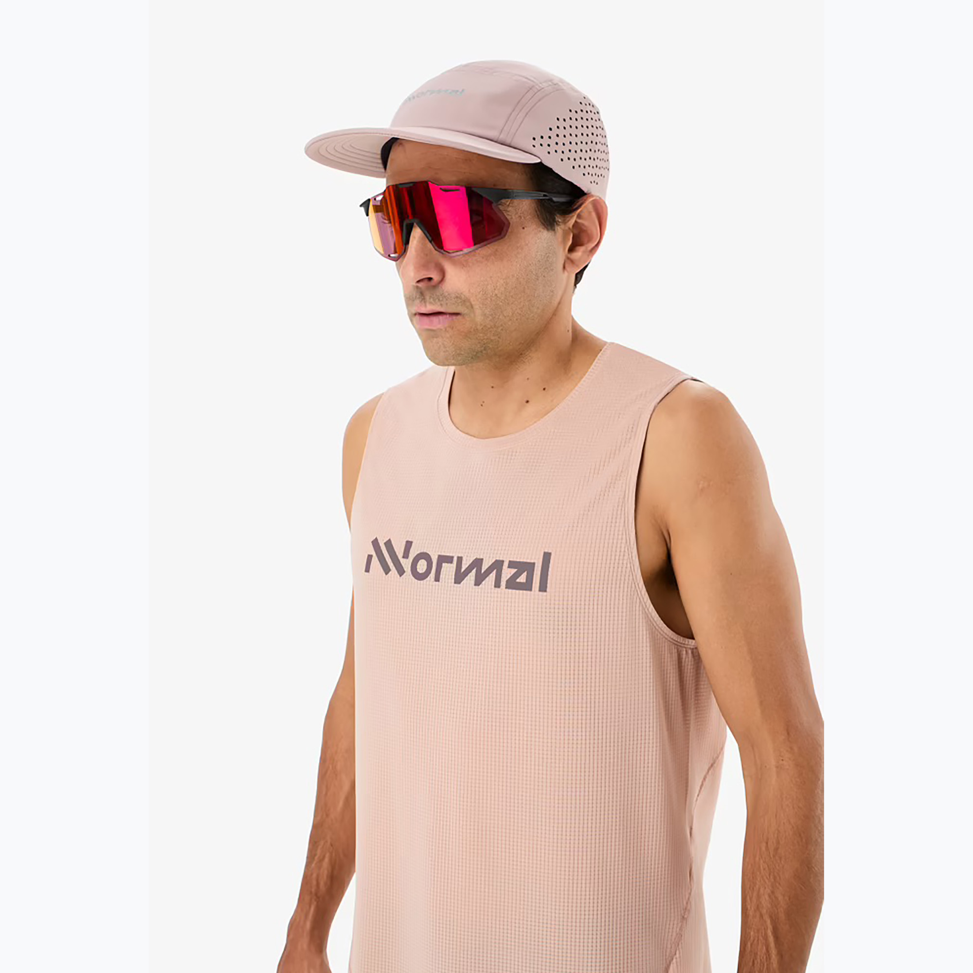 Koszulka do biegania męska NNormal Race Tank dusty pink 
