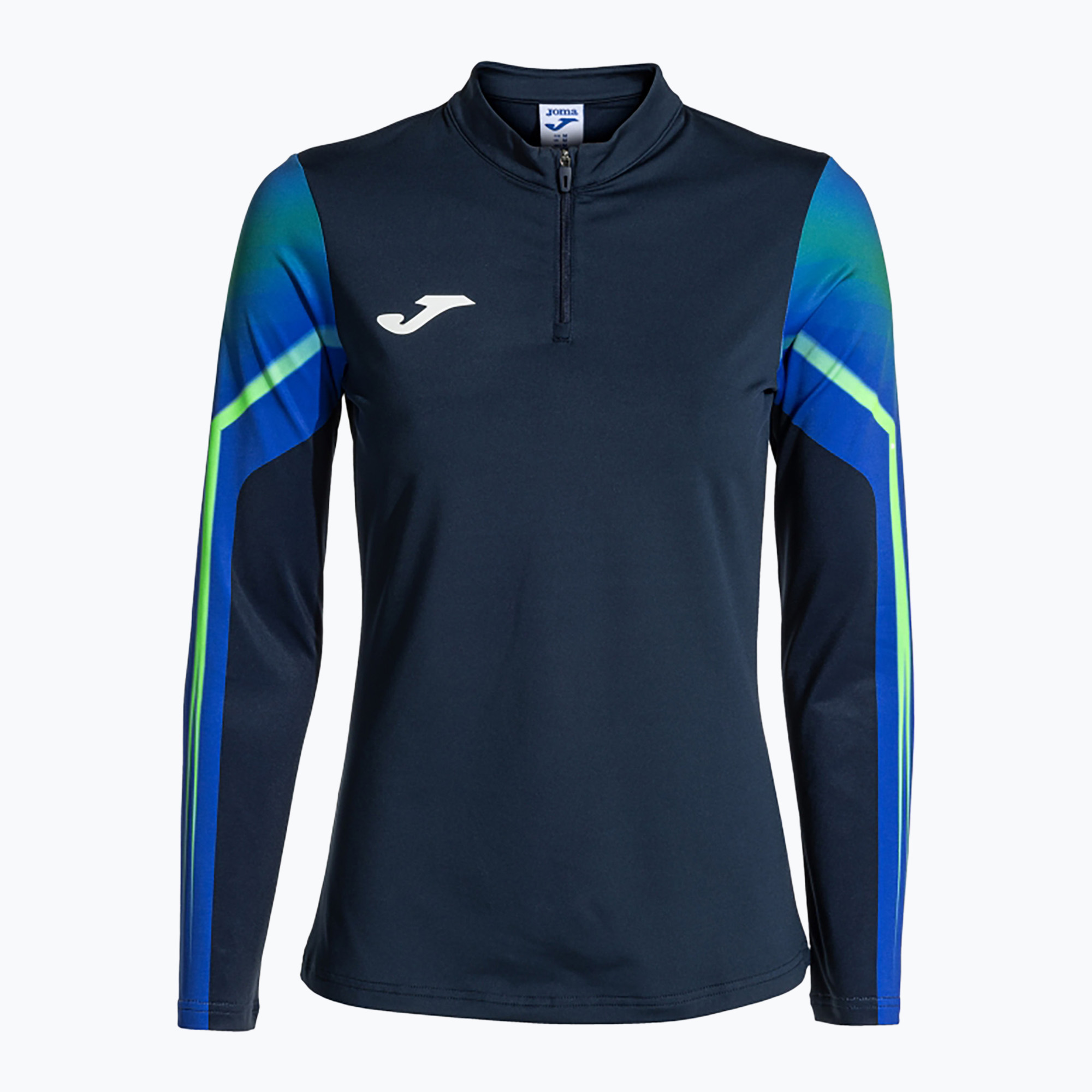 Bluza do biegania damska Joma Elite XI navy/fluor green 