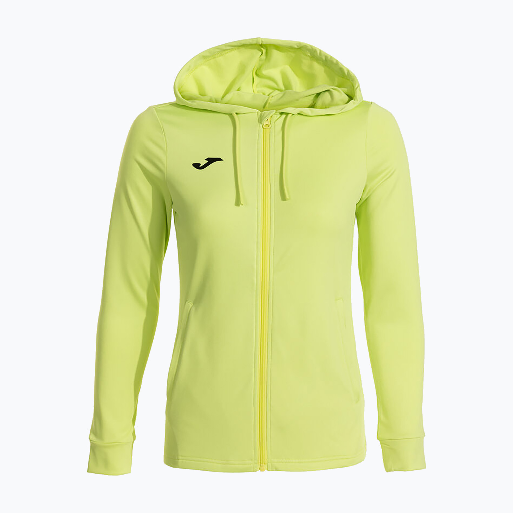 Bluza tenisowa damska Joma Sculpture II Zip-Up Hoodie W lime 