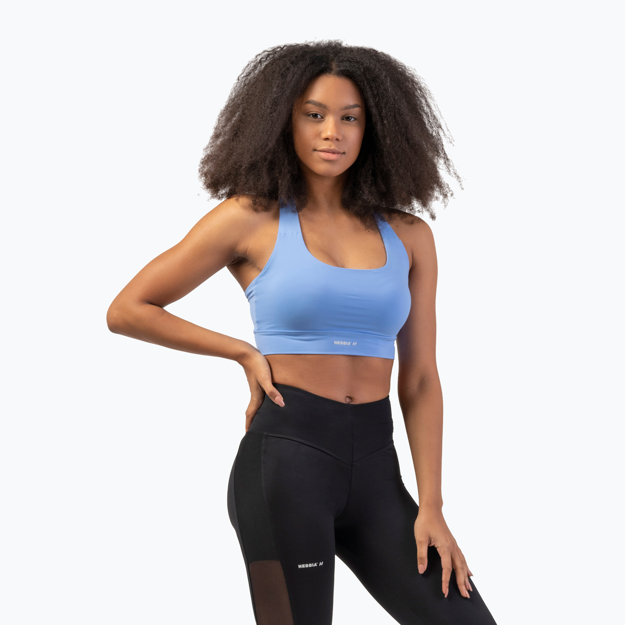 Biustonosz fitness NEBBIA Actie Sports With Medium Impact light blue | WYSYŁKA W 24H | 30 DNI NA ZWROT