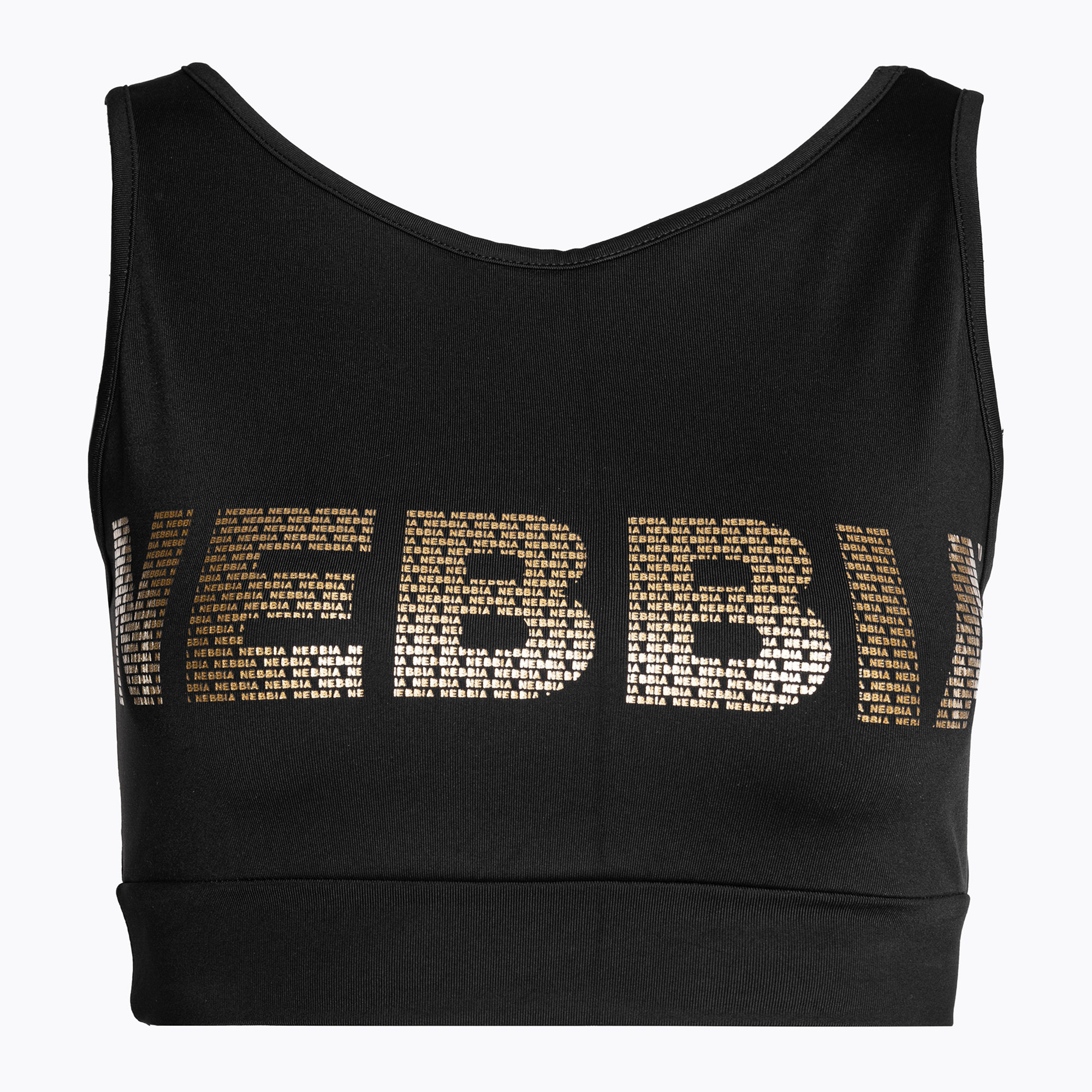 Biustonosz fitness NEBBIA Gold Mesh Mini Top black | WYSYŁKA W 24H | 30 DNI NA ZWROT