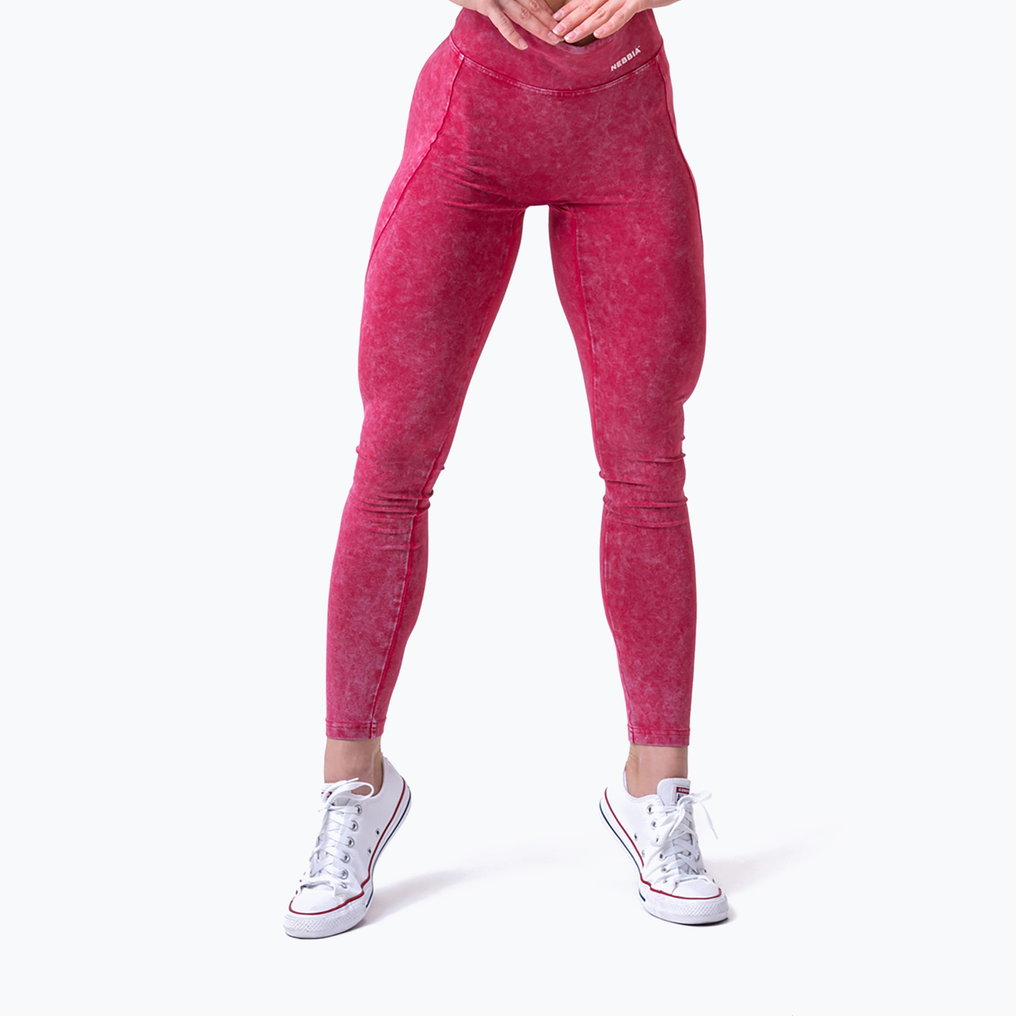 Legginsy treningowe damskie NEBBIA Washed High Waisted Legacy red | WYSYŁKA W 24H | 30 DNI NA ZWROT