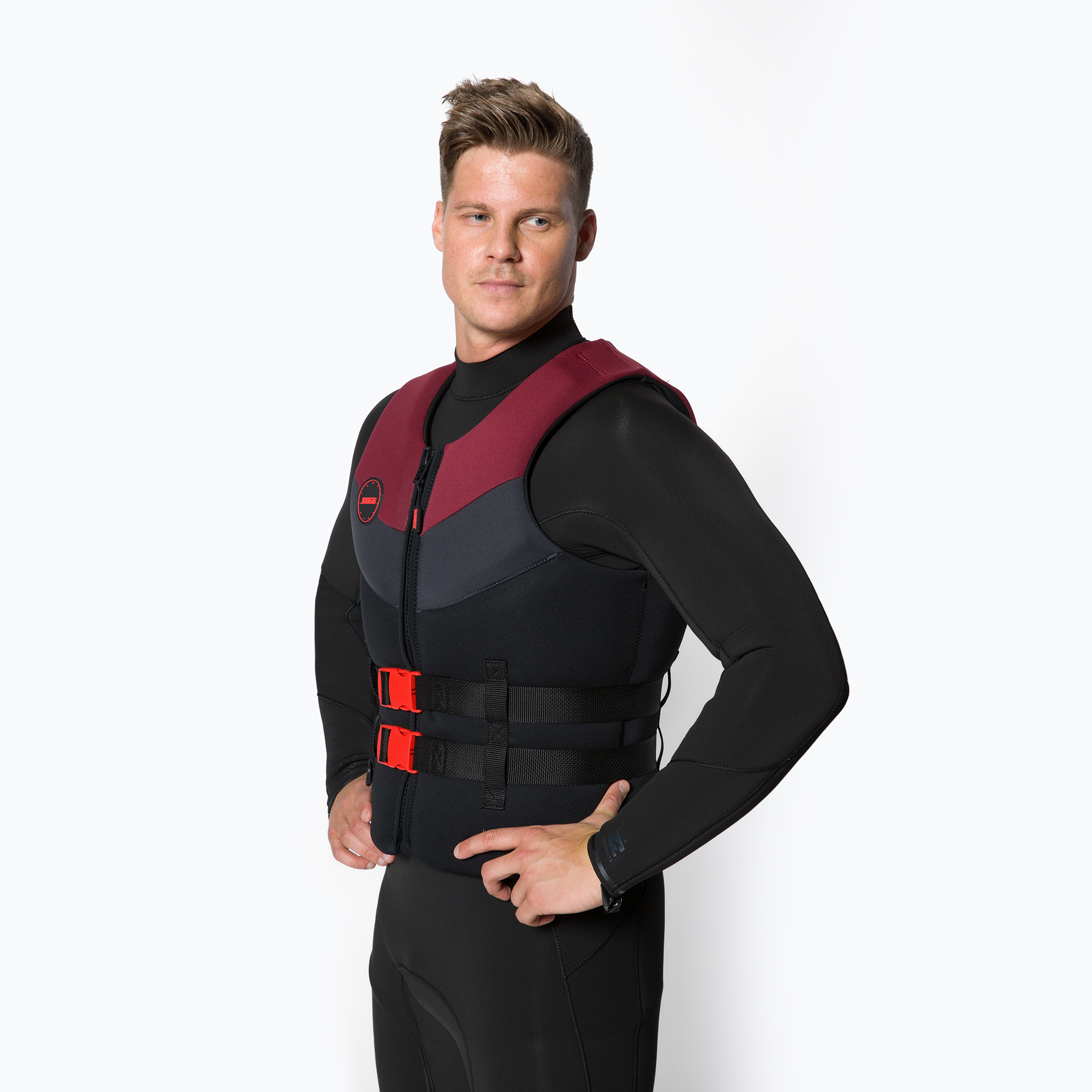 Kamizelka asekuracyjna męska JOBE Neoprene Life Vest burgundy red 