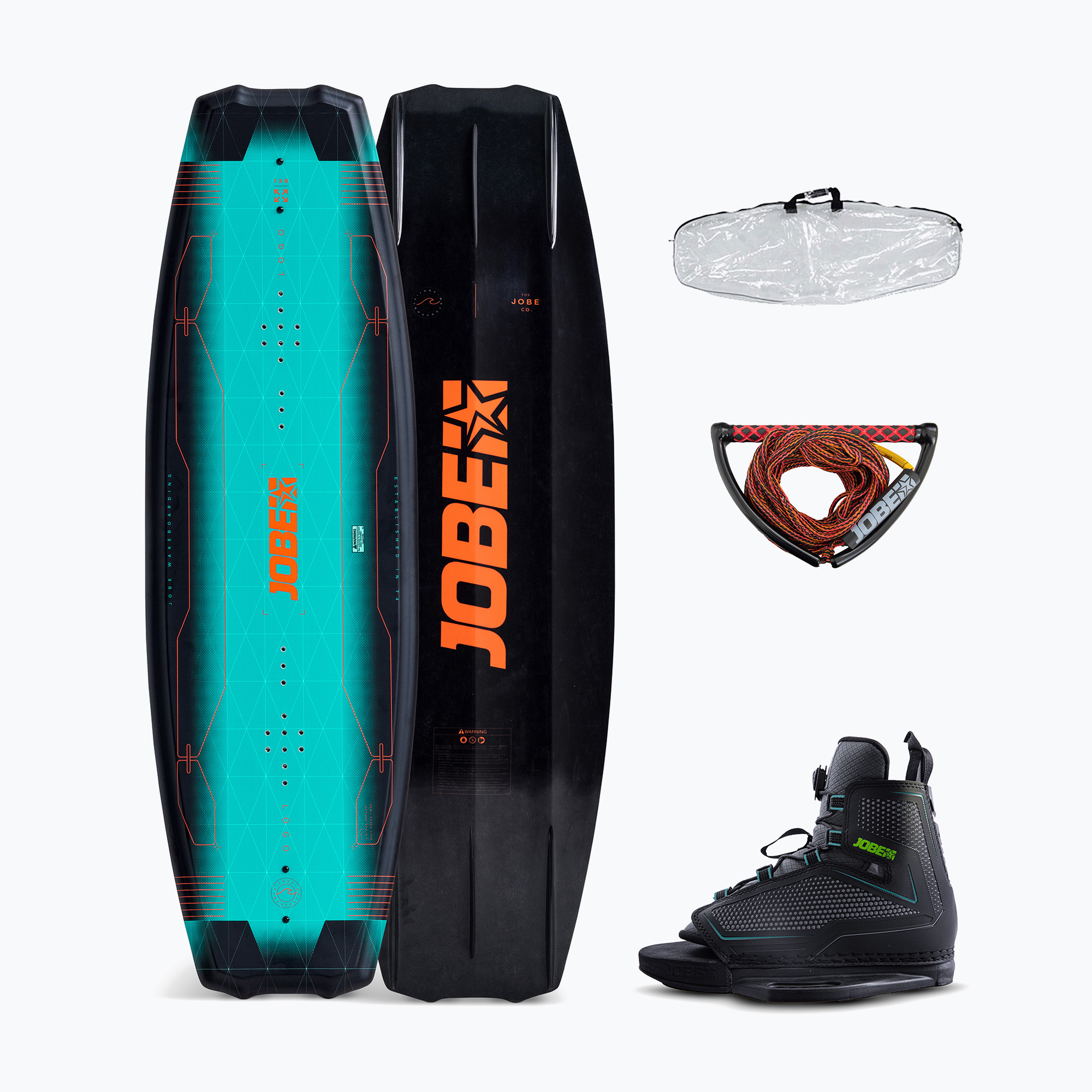 Zestaw do wakeboardu JOBE Logo Wakeboard Maze Bindings Package 138 
