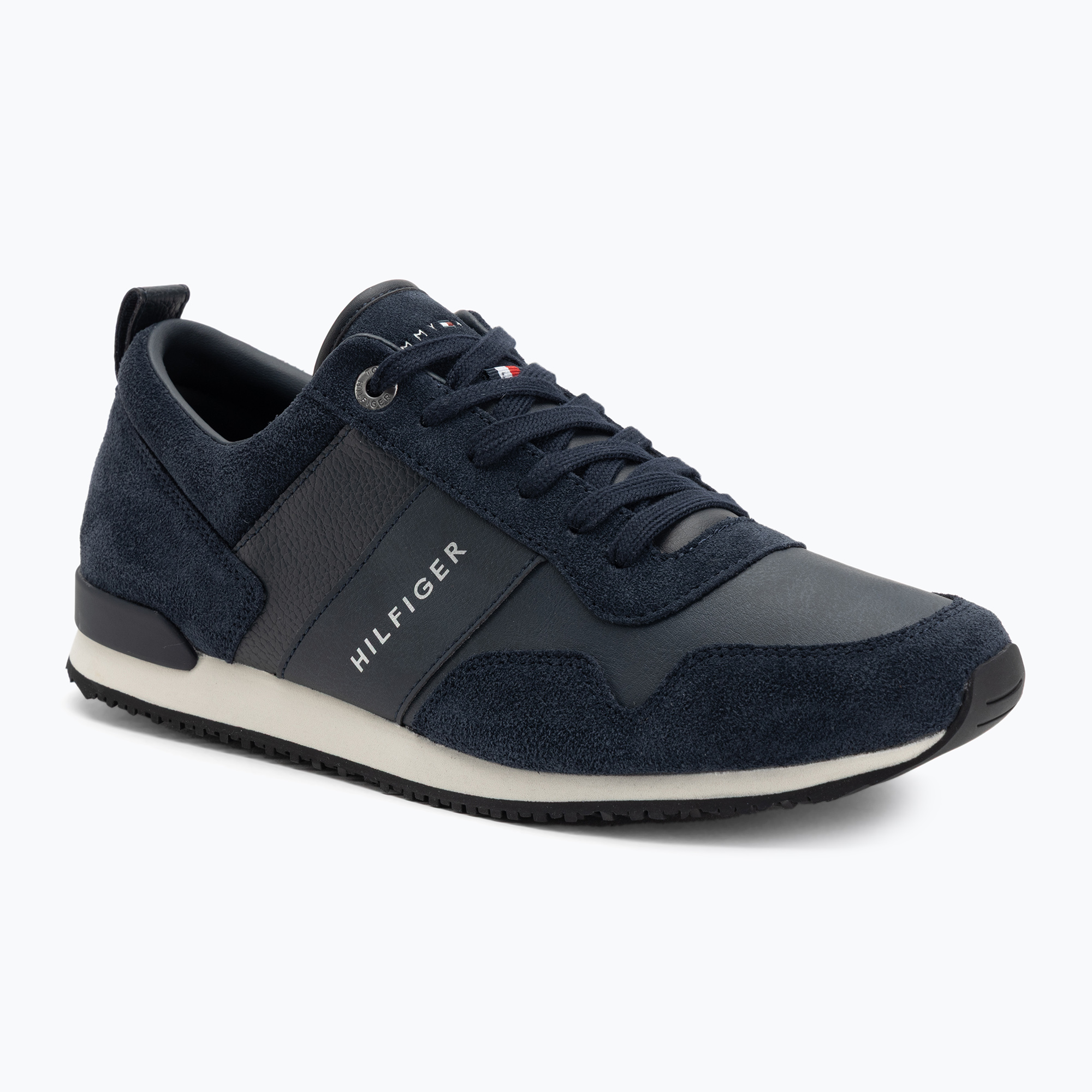 Buty męskie Tommy Hilfiger Iconic Leather Suede Mix Runner midnight 