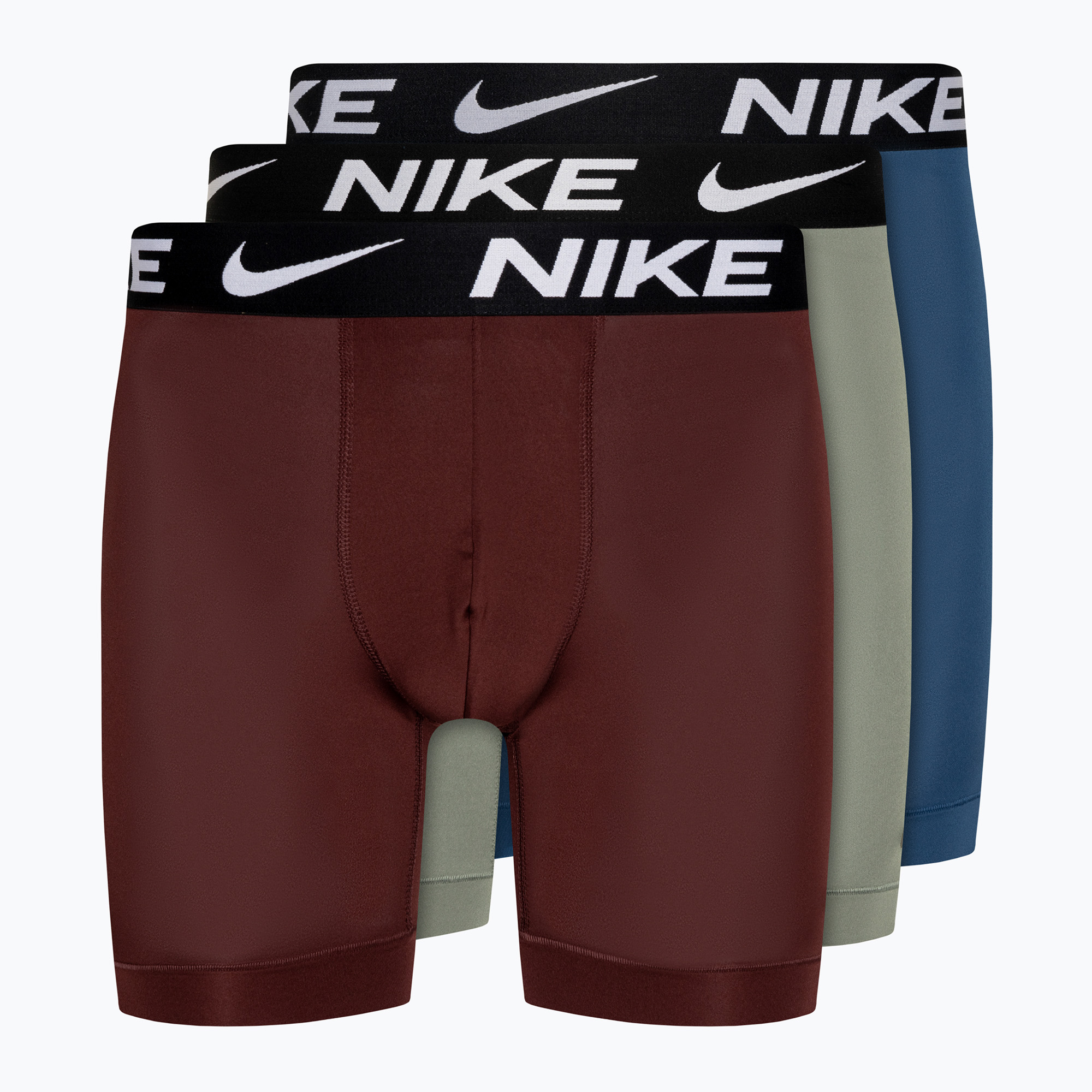 Bokserki męskie Nike Dri-Fit Essential Micro Boxer Brief 3 pary grey/court blue/dark red | WYSYŁKA W 24H | 30 DNI NA ZWROT
