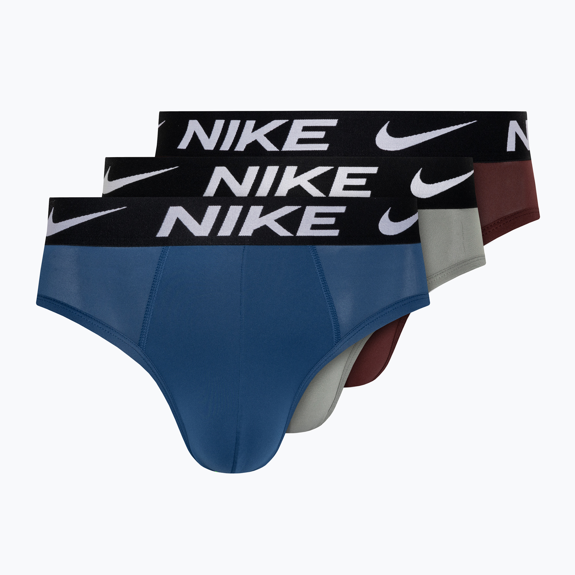 Slipy męskie Nike Essential Micro Boxer Brief 3 pary grey/court blue/dark red | WYSYŁKA W 24H | 30 DNI NA ZWROT