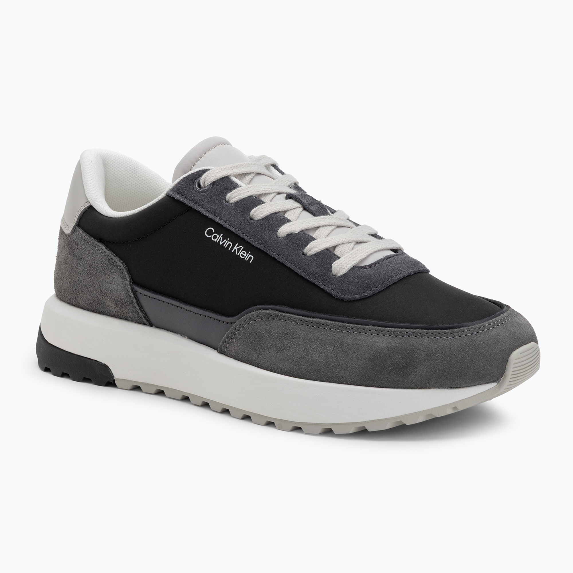 Buty męskie Calvin Klein HM0HM01714 Low Top Lace Up Repreve Mix formal gray/eggshell/creamy white 