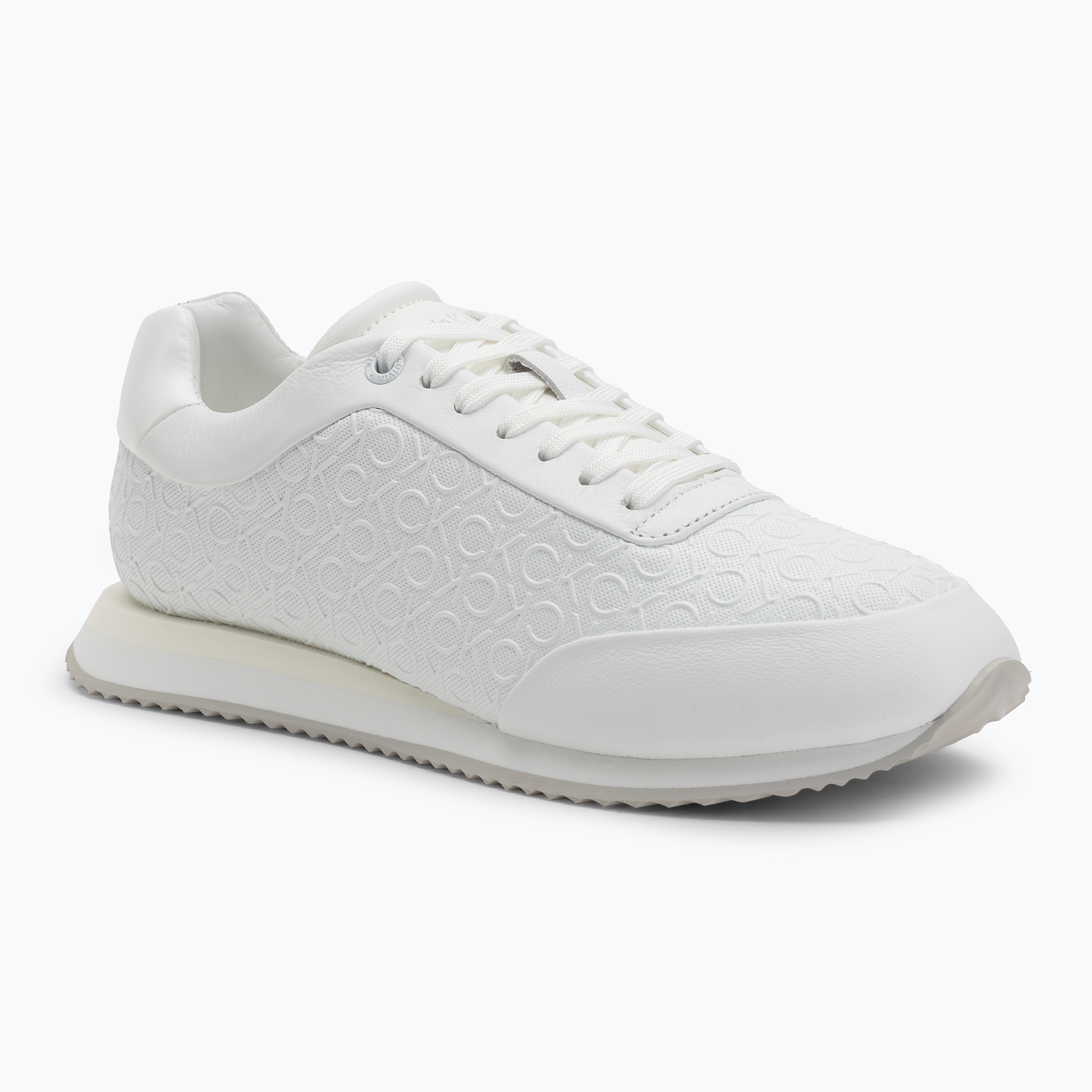 Buty damskie Calvin Klein HW0HW02574 Runner Lace Up Mono Pu triple bright white 