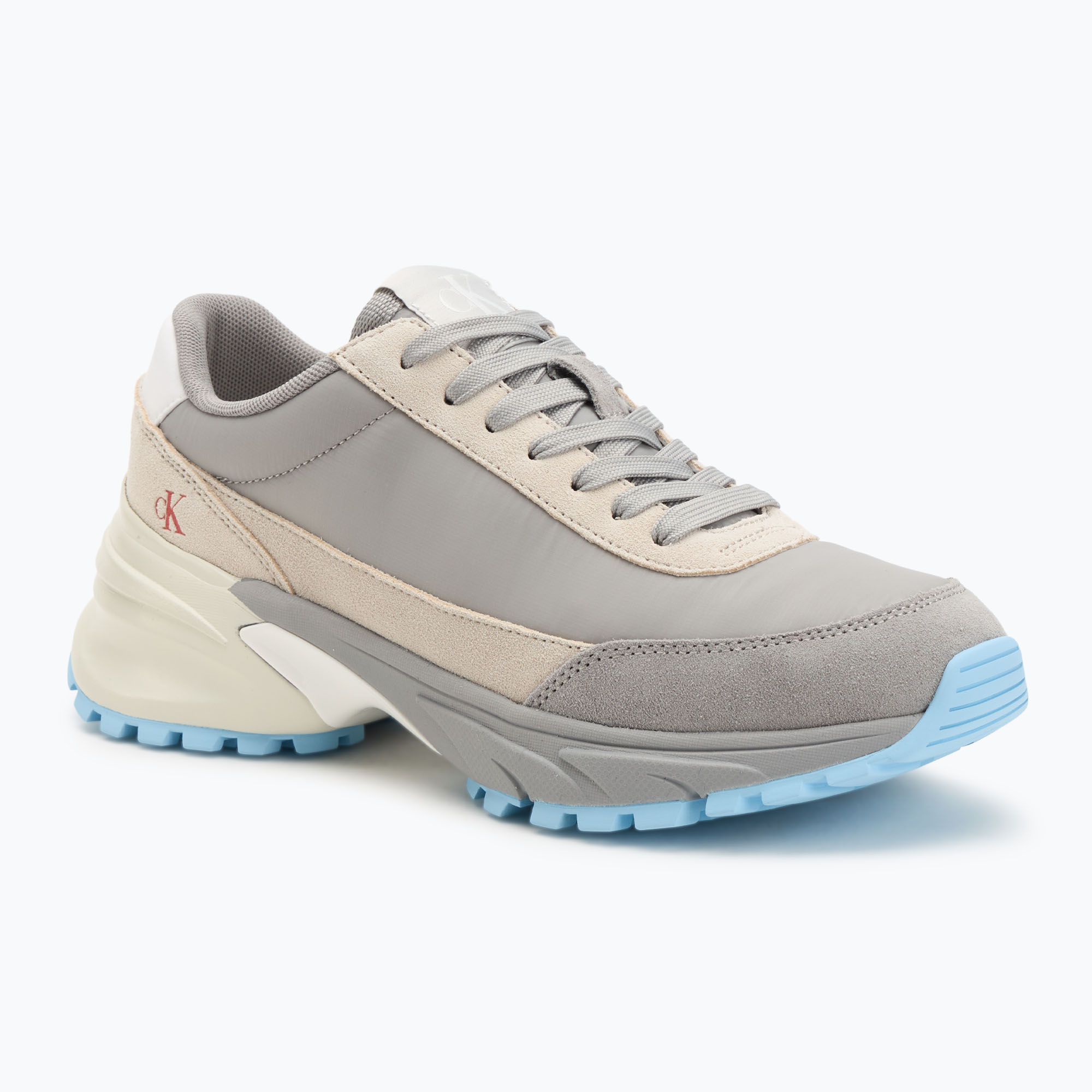 Buty damskie Calvin Klein YW0YW01852 Hike Runner Mg Nylon Mix formal gray/eggsshell creamy/white 