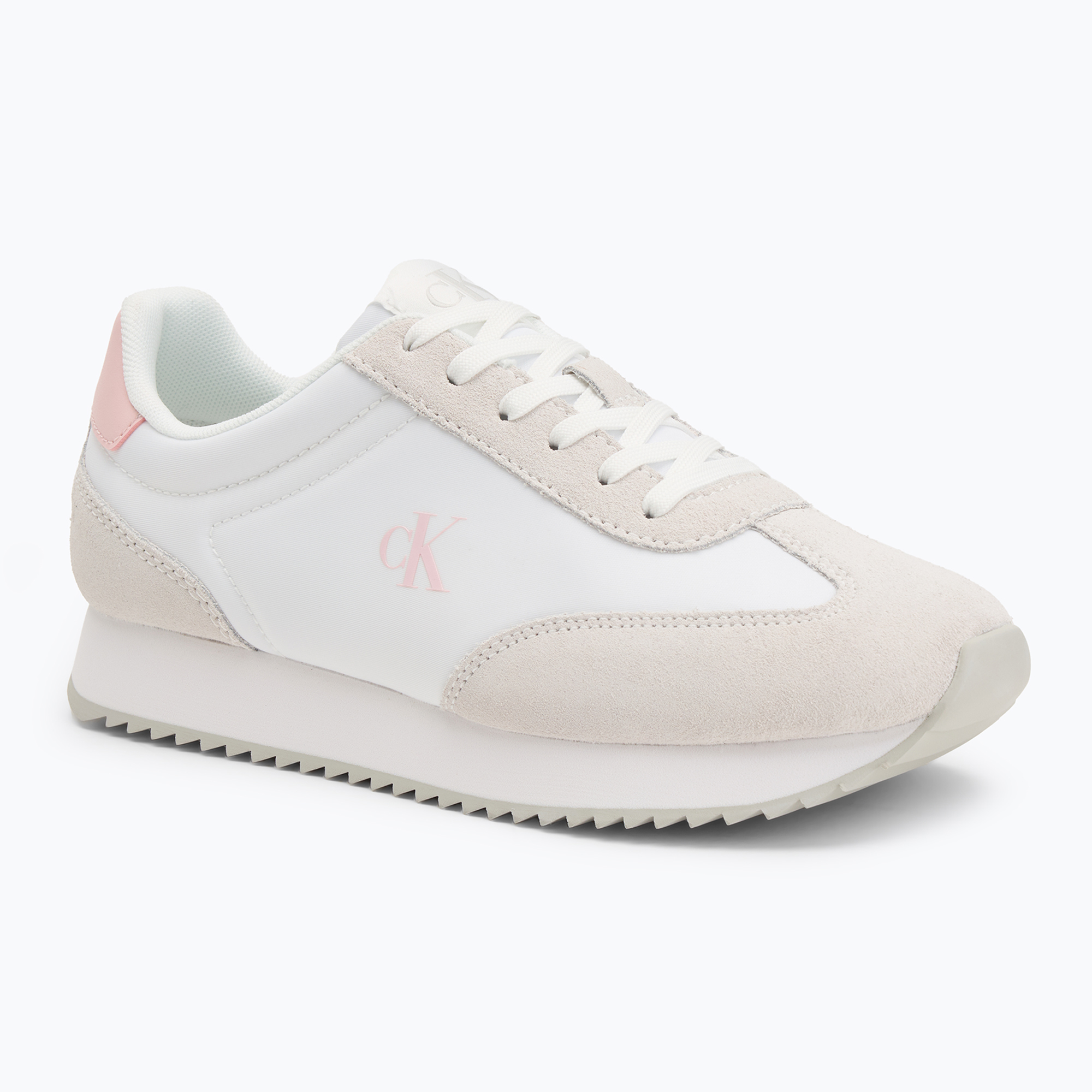 Buty damskie Calvin Klein YW0YW01828 Caleup Mg Nylon Mix Bright white/sweet pink 