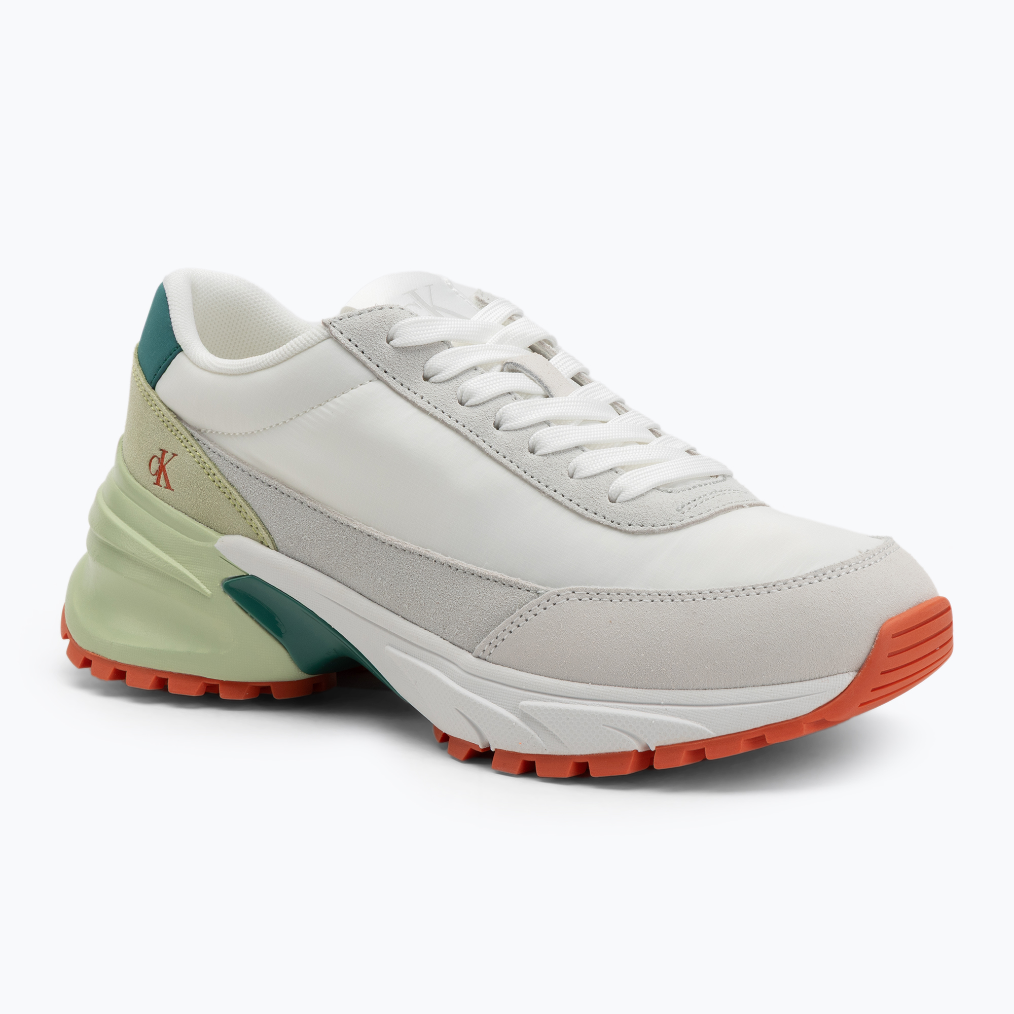 Buty damskie Calvin Klein YW0YW01852 Hike Runner Mg Nylon Mix bright white/oyster mushwroom 