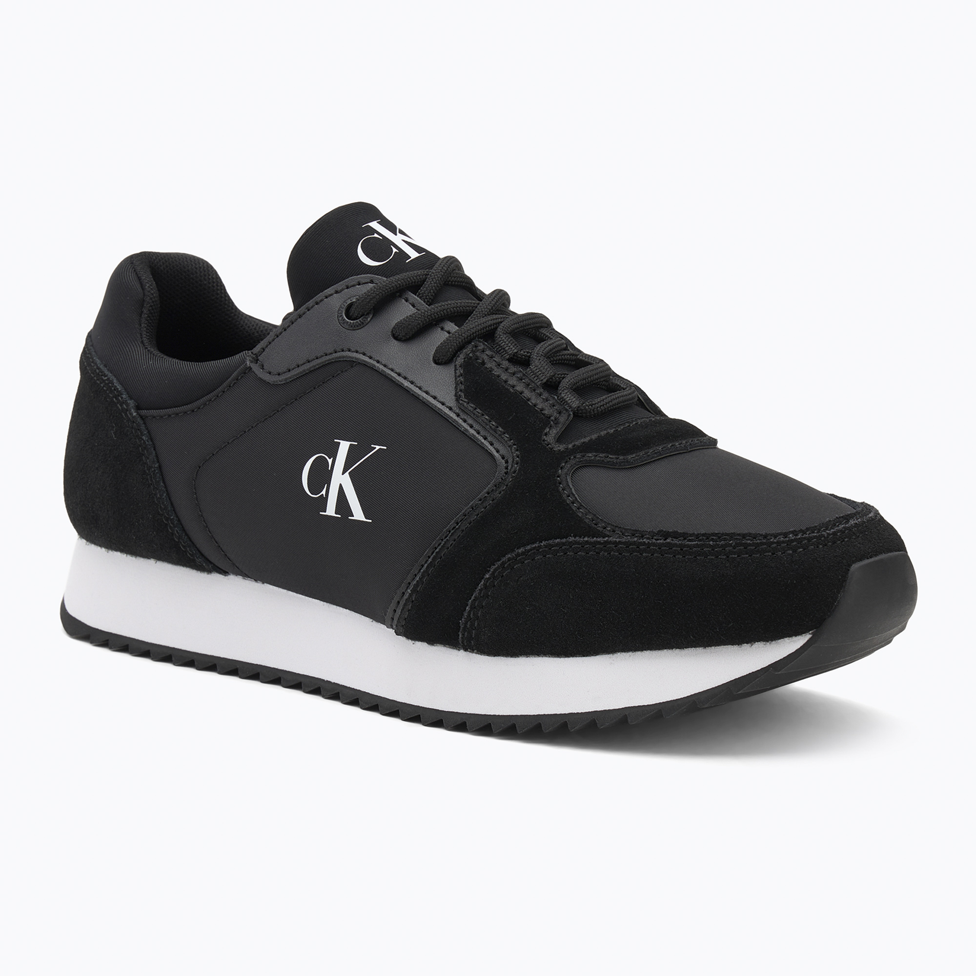 Buty damskie Calvin Klein YW0YW01644 Runner Laceup Sock Mg Nylon Mix black 