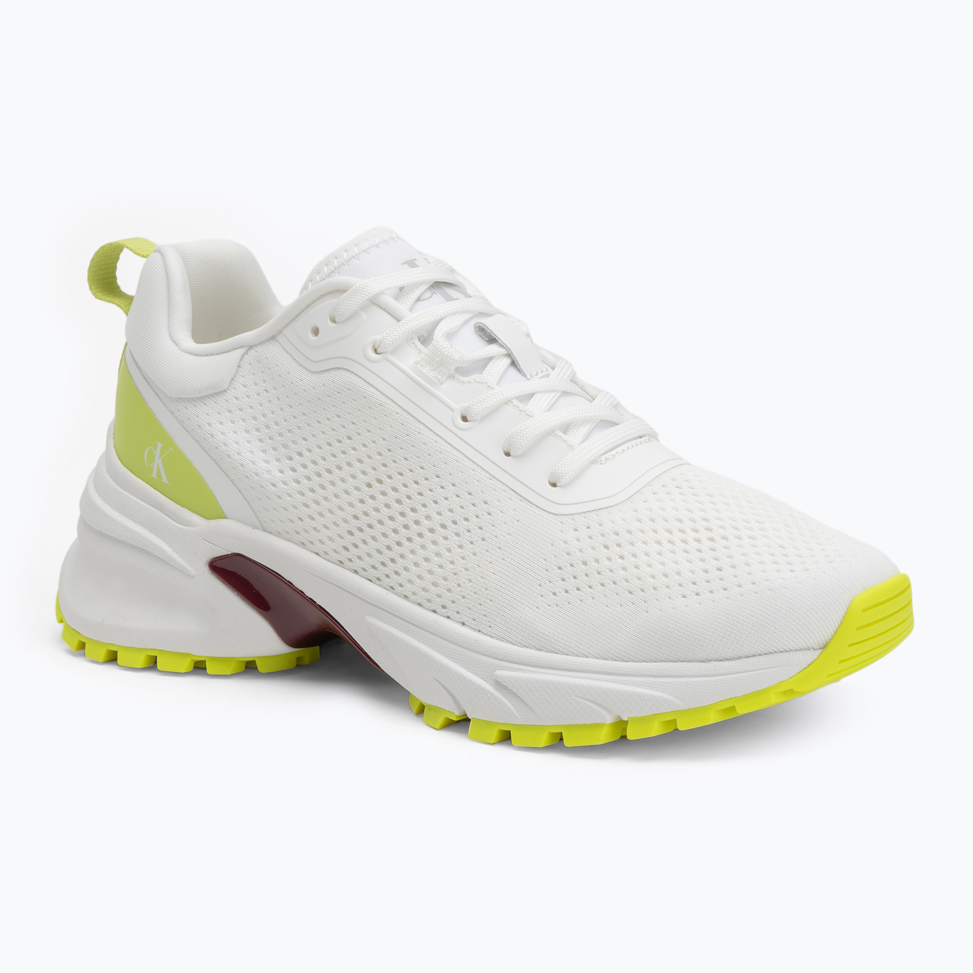 Buty damskie Calvin Klein YW0YW01856 Hike Runner Mg Tech Knit bright white wild lime/andora 